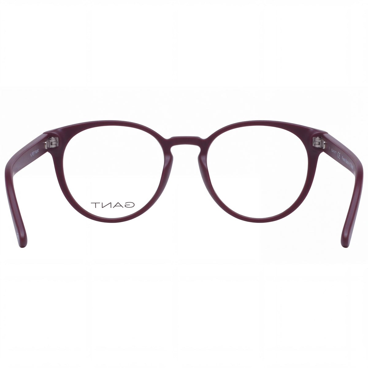GANT Casual Unisex Matte Bordeaux Plastic Optical Frames with Transparent Demo Lenses, Prescription Ready, Size 53-18-145mm, Photo 2