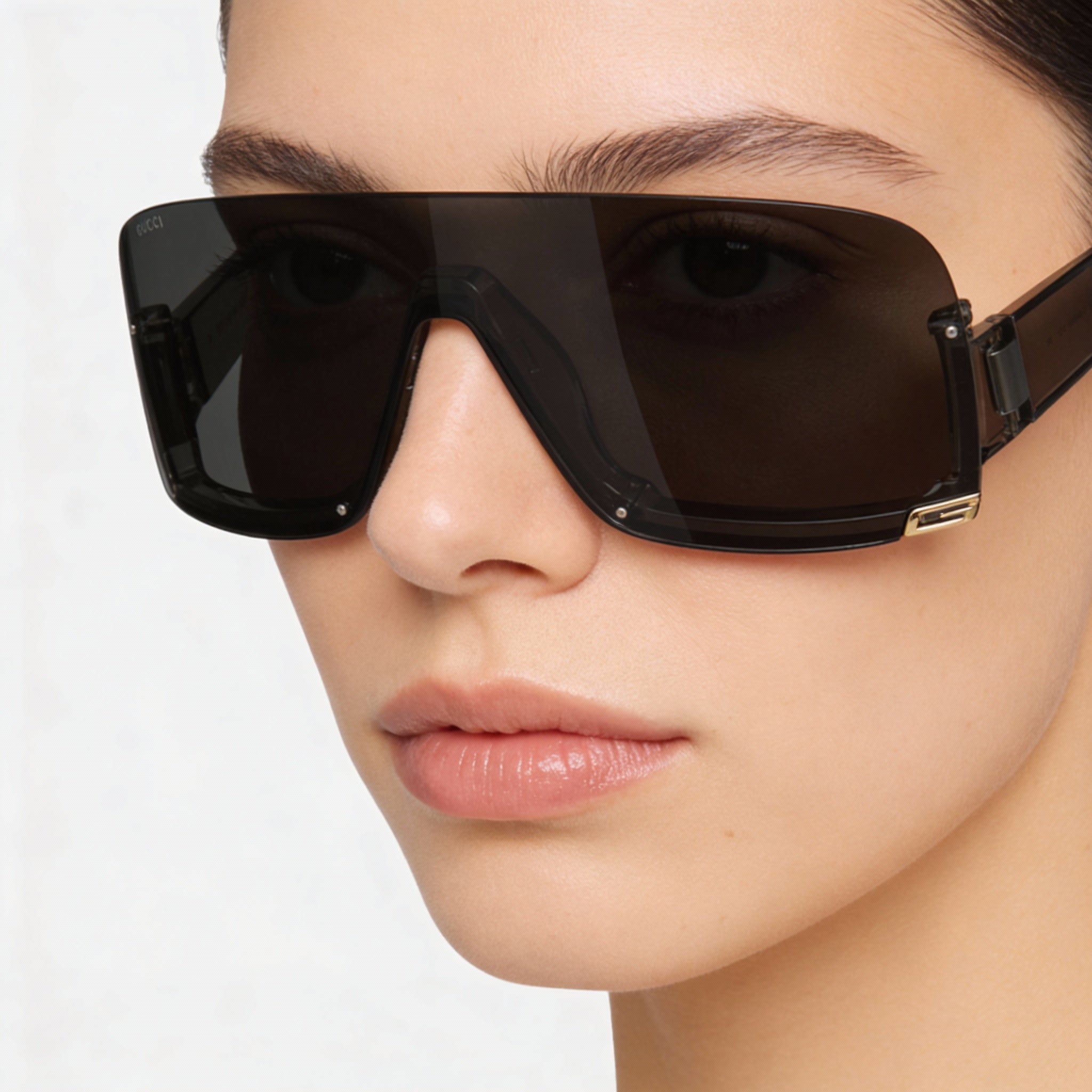 Gafas de sol Gucci para mujer, montura de inyección, gris plata, lentes plateadas ahumadas multicapa, 99-115 mm, Photo 3