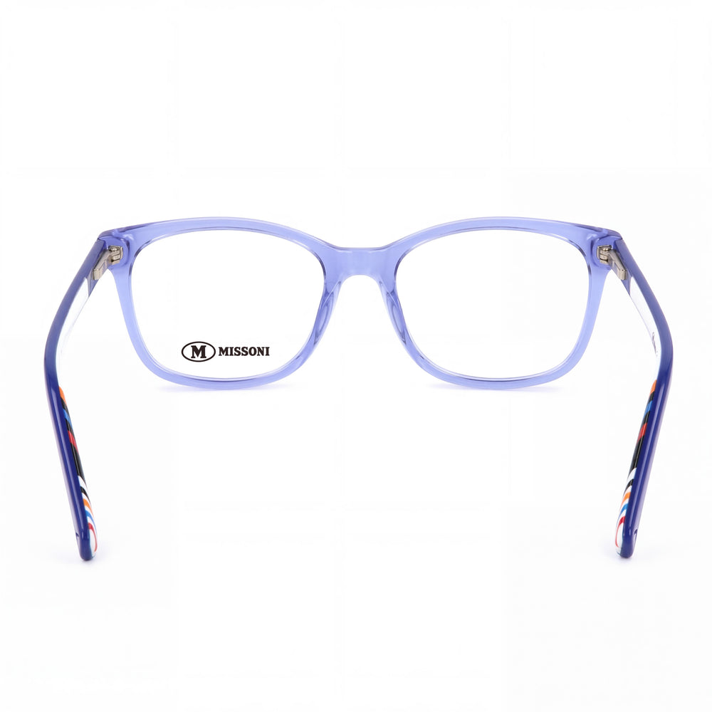 Missoni MMI 0008 PJP Women's Rectangular Full Rim Transparent Blue Acetate Optical Eyeglasses 52-17-140