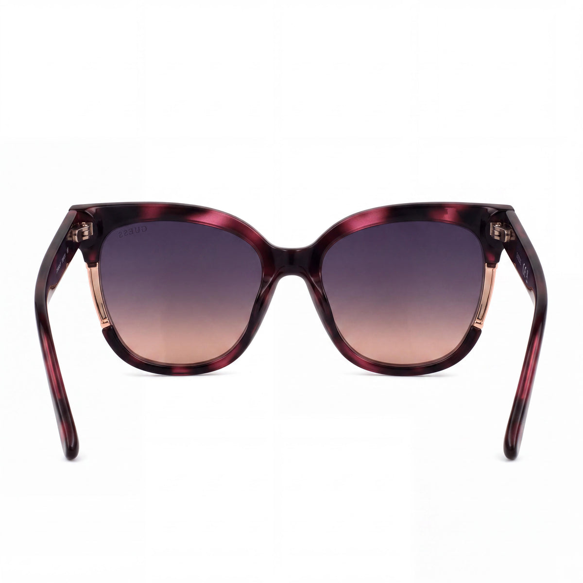 GUESS Women's GU772683Z55 Injected Violet Frame Non-Polarized Gradient Violet Lens Sunglasses 55mm, Photo 4