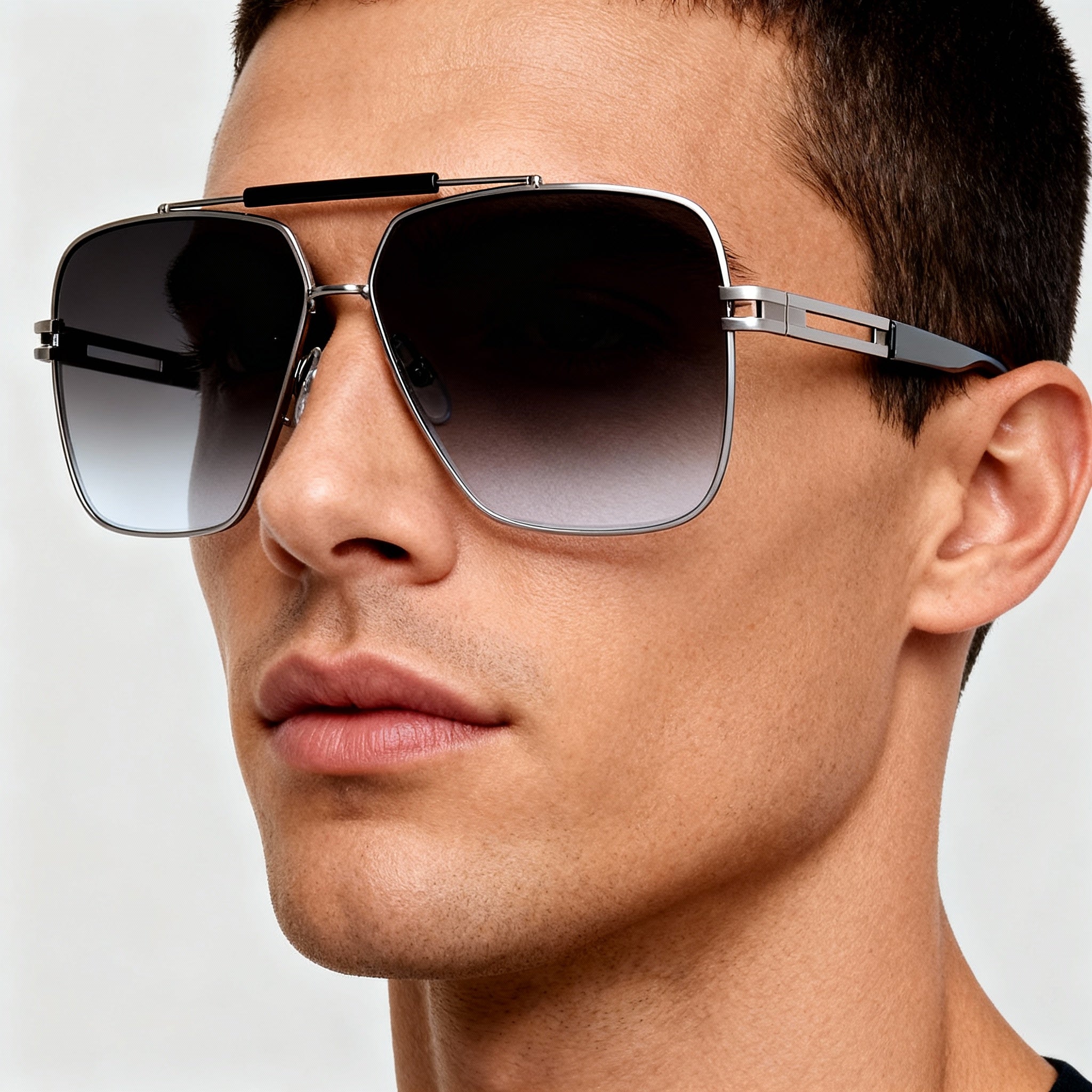 Marc Jacobs Contemporary Unisex Grey Metal Frame Sunglasses with Non-Polarized UV Lenses 62-12-145mm, Photo 4