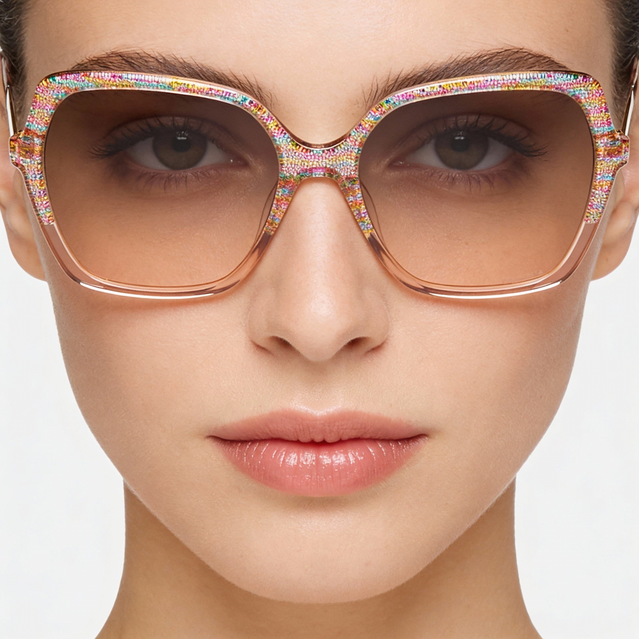 Gafas de sol Missoni Missoni Dna para mujer, diseño rosa, multicolor, gris, acetato, protección UV, 57 mm, Photo 3