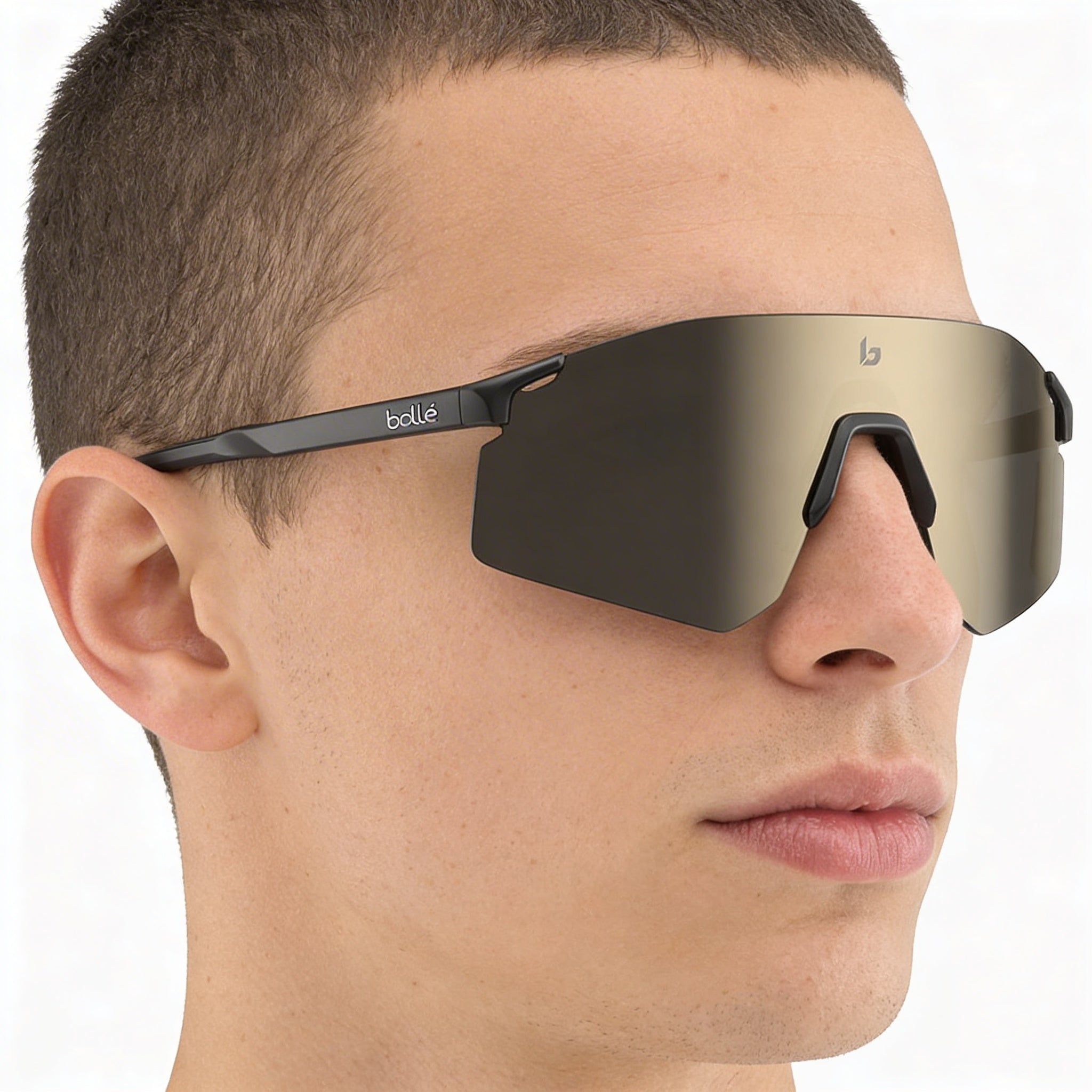 bollé Gafas de Sol de Ciclismo Unisexo para Adultos, sin Polarizar, Doradas, Negras Mate, Marco de Plástico y Nylon, Lentes de Policarbonato, 60 mm, Photo 4