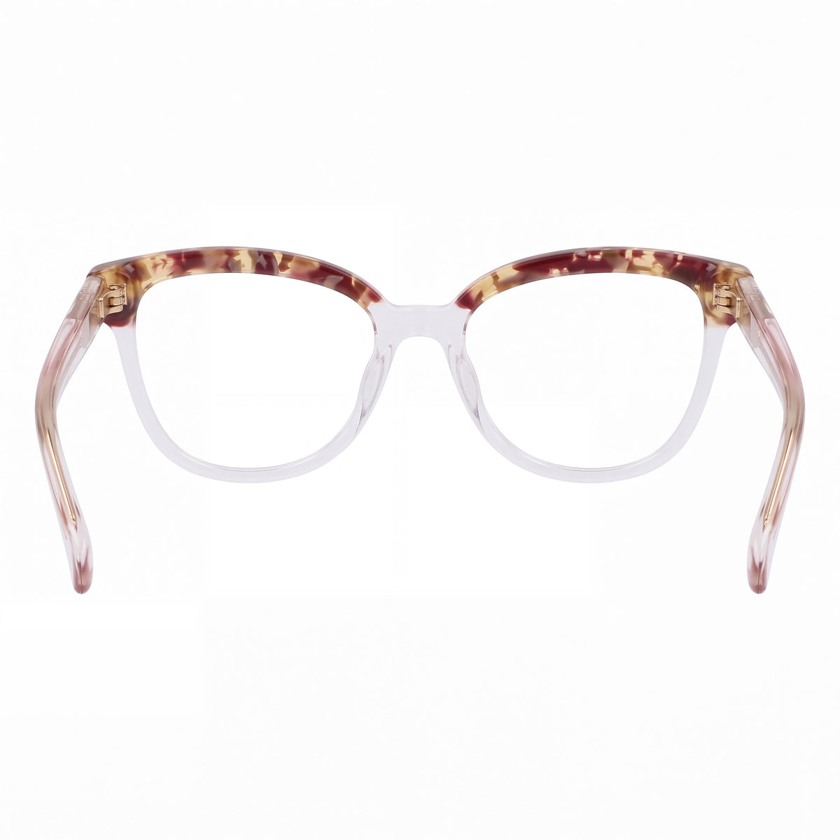 Montura óptica cuadrada para mujer TOUS de acetato de celulosa rosa transparente de 53 mm, lista para graduar, con lentes de demostración transparentes, Photo 4
