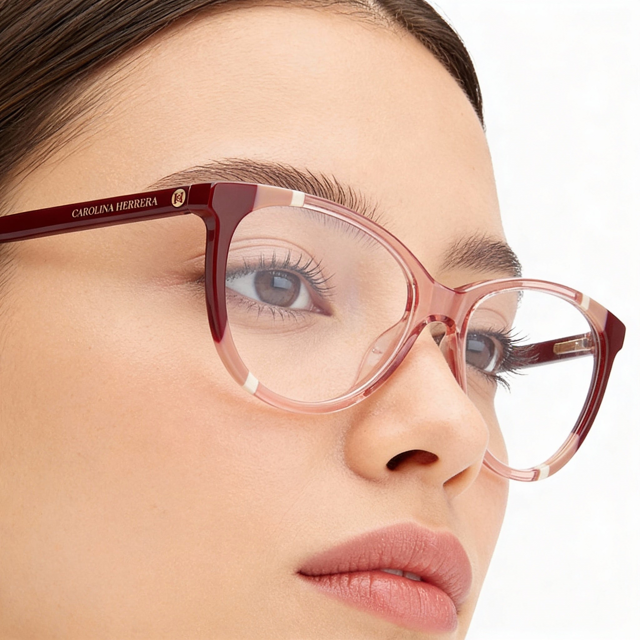 Gafas de sol Carolina Herrera Ch 0064 para mujer, montura de acetato con protección UV, color burdeos nude, 55 mm, Photo 5