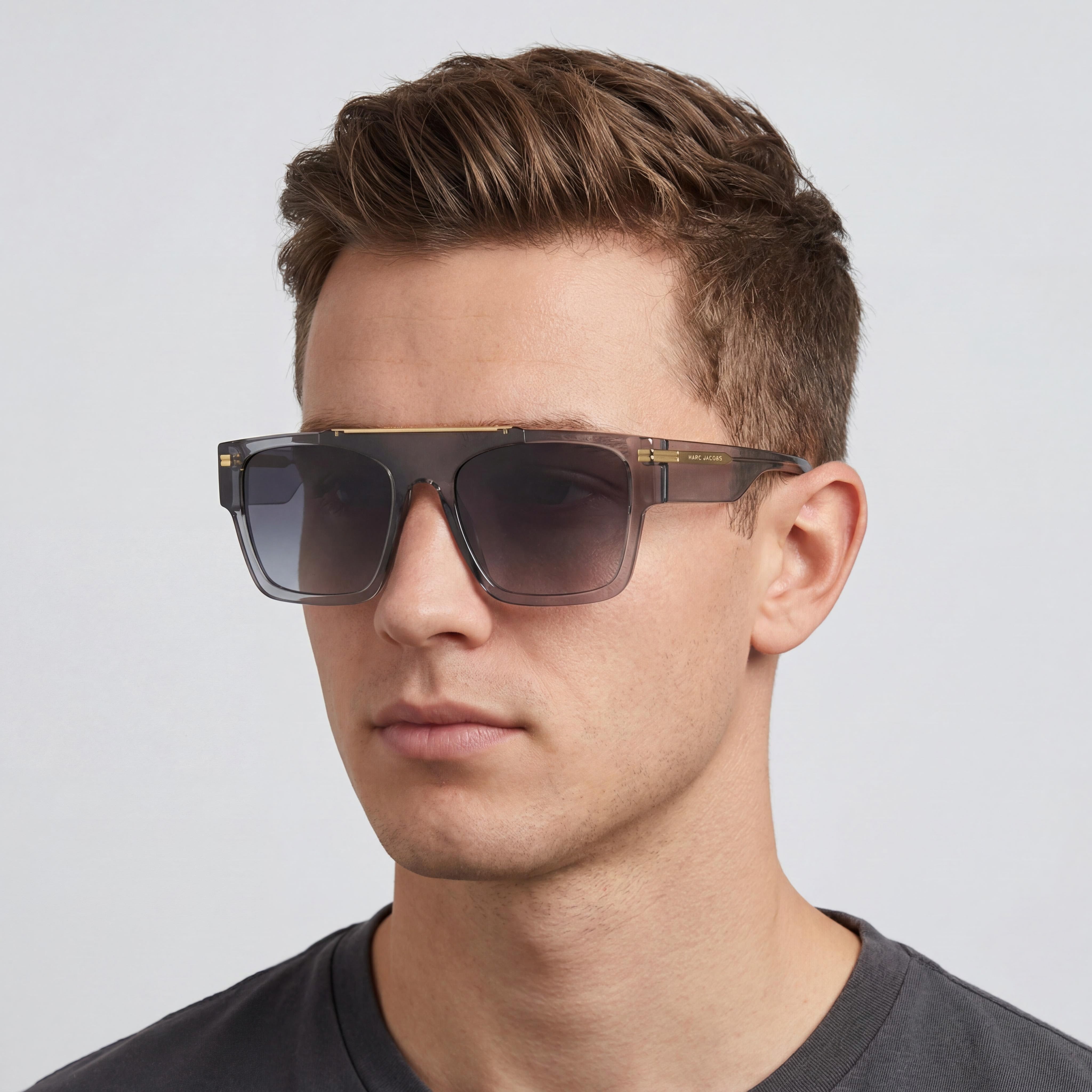 Marc Jacobs Marc 757/S Men's Grey Acetate Frame Dark Grey Shaded Non-Polarized Sunglasses 54mm, Photo 4