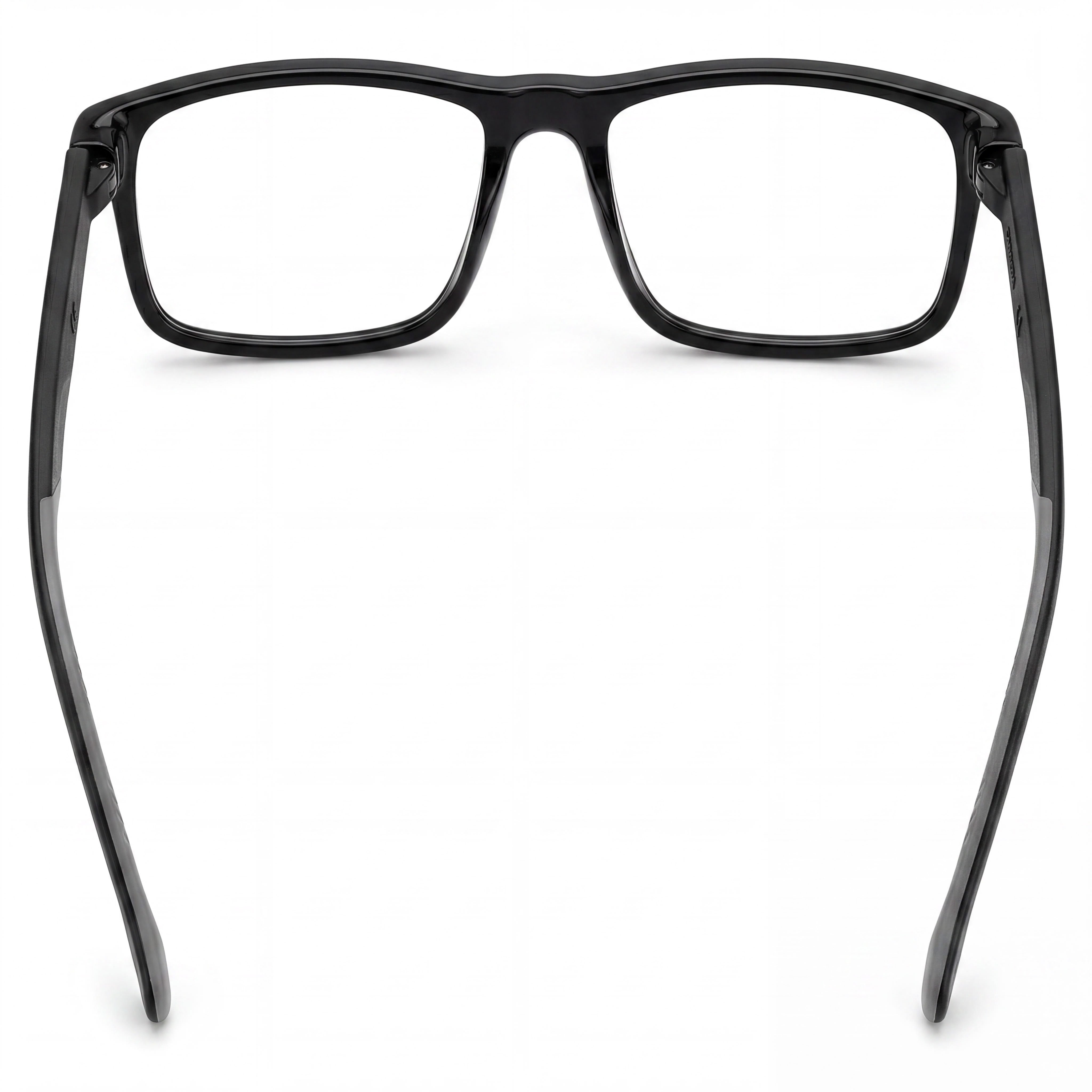 Gafas Ópticas Carrera 8865 Unisex, armazón de plástico negro con lentes de demostración negros, ancho de lente de 57 mm, Photo 4