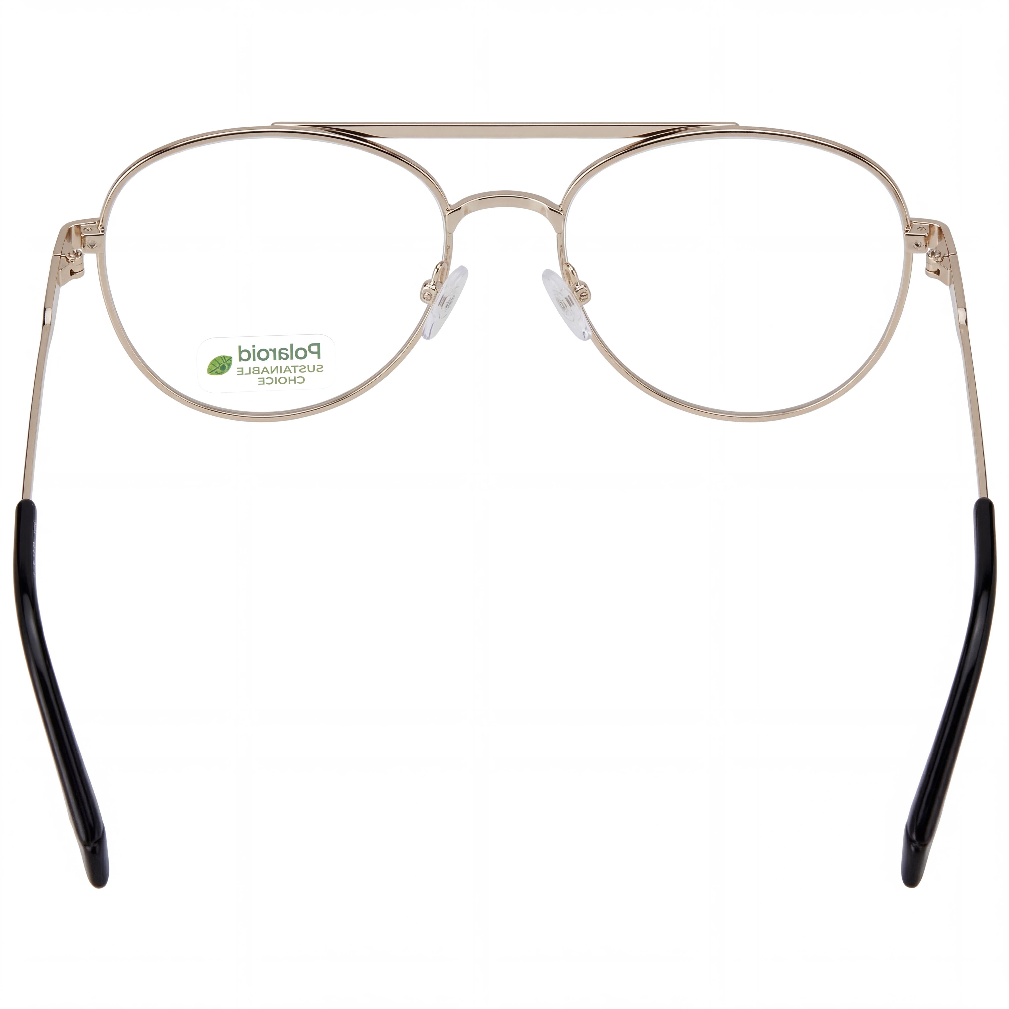 Polaroid Eyewear Modern Women's Gold Acetate Frame Gold Lens Non-Polarized Sunglasses 55mm Lens Width, Photo 3