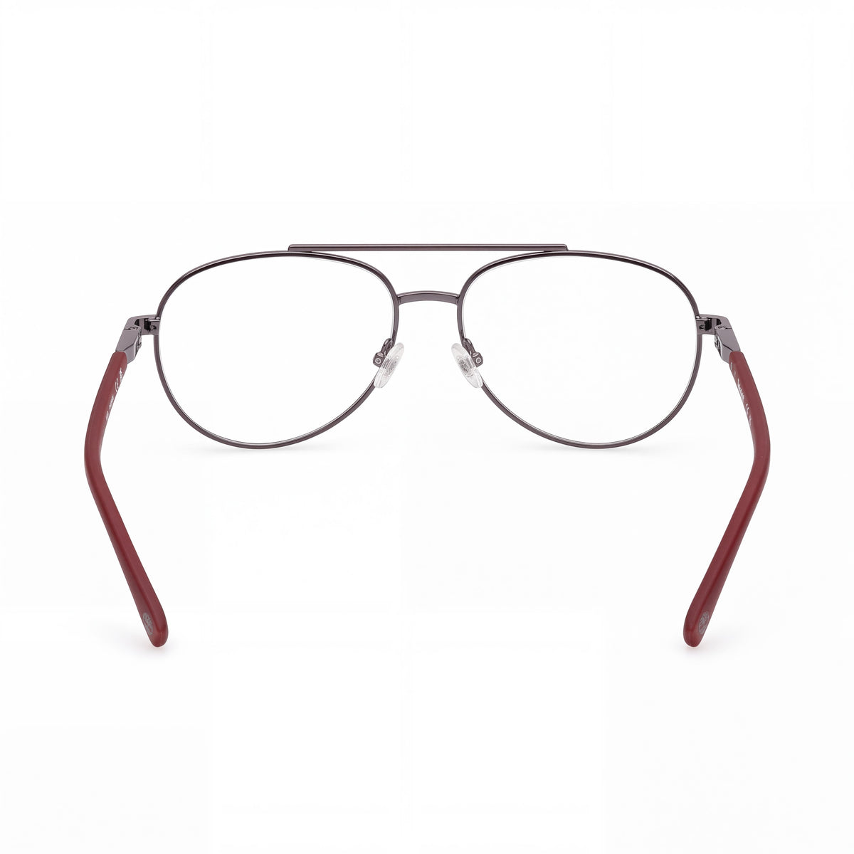 Timberland Tb50050 Men's Ruthenium Frame Eyeglasses, Dark Ruthenium and Dark Red, 57mm, Photo 3