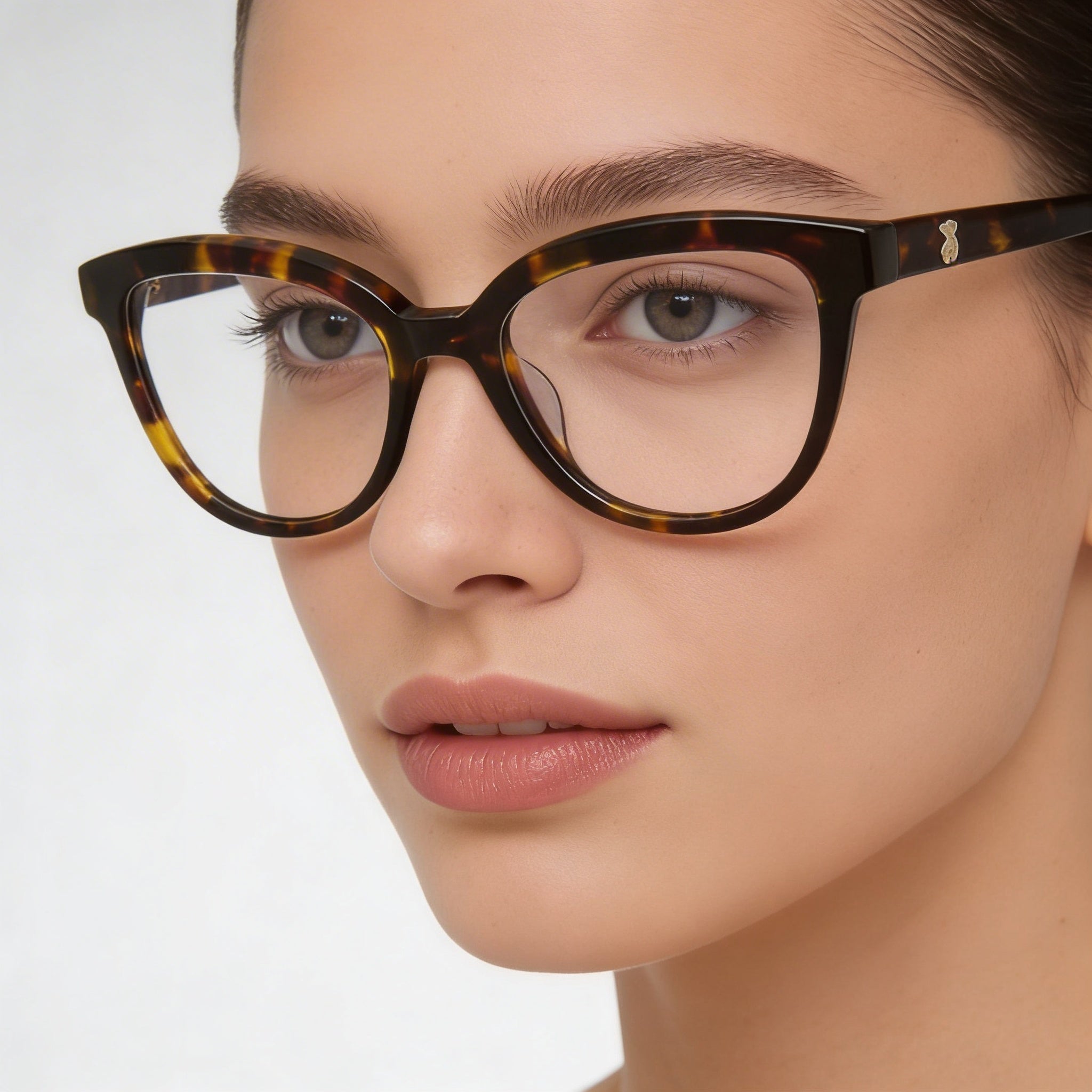 Tous Square Women's Red Havana Acetate Prescription Ready Eyeglasses with Clear Demo Lenses 53mm, Photo 5