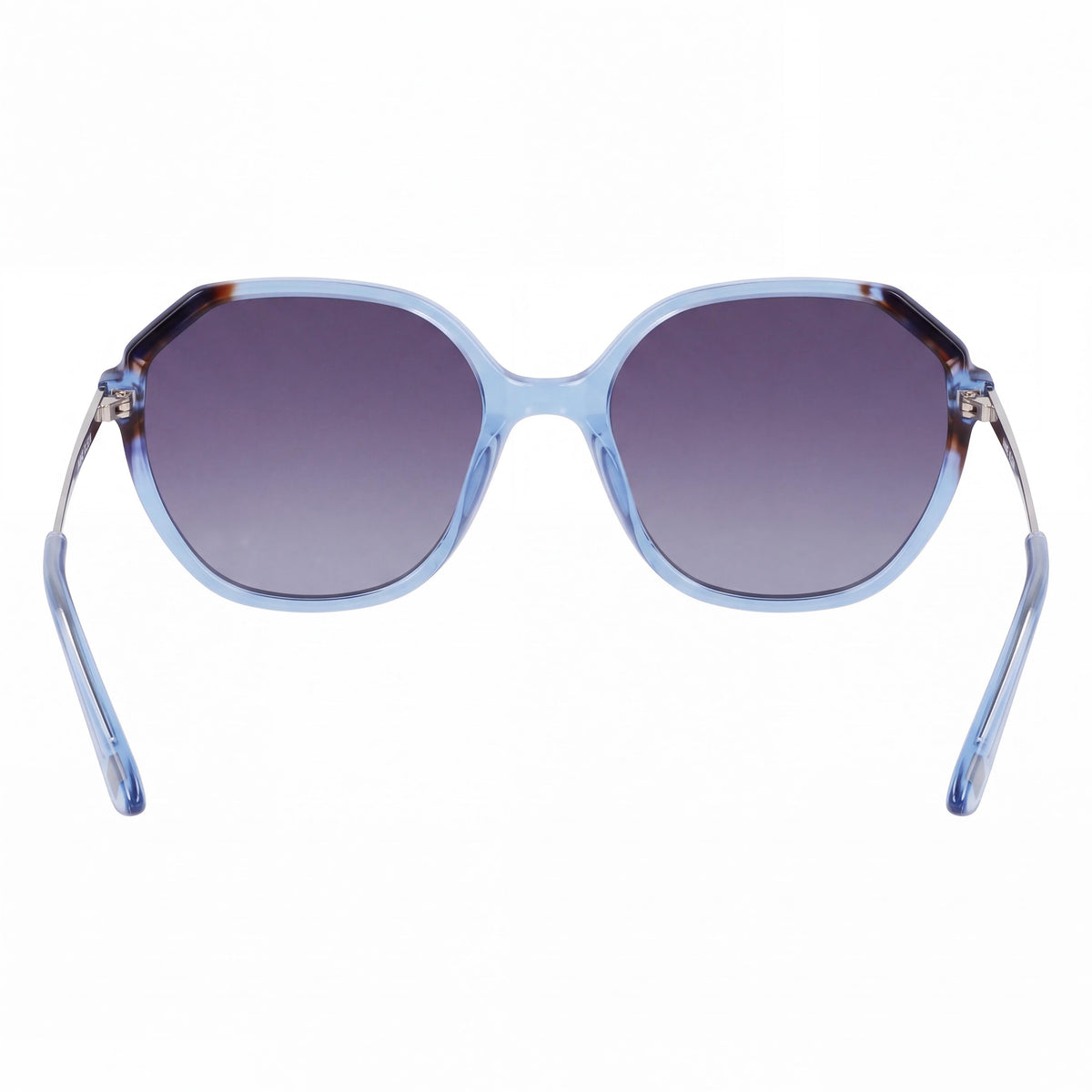 Anne Klein Ak7075 Women's Blue Plastic Square Sunglasses with Grey Gradient Lenses UV Protected 55mm, Photo 3