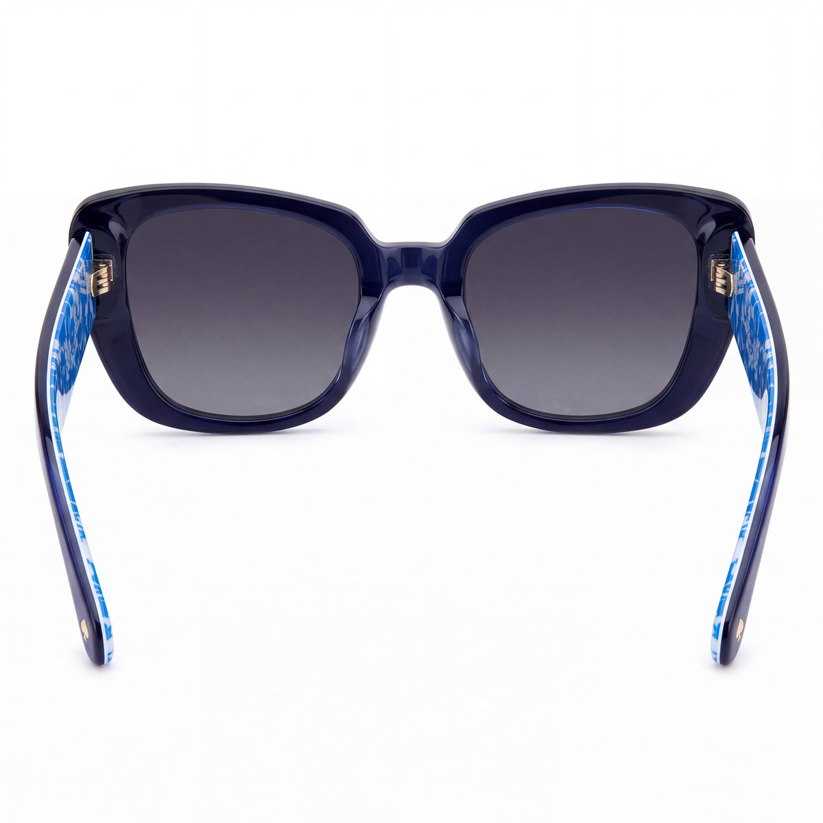 Gafas de sol kate spade new york Fabia/S rectangulares para mujer, de acetato azul y blanco, con protección 100% UV, gris oscuro, 51 mm, Photo 4