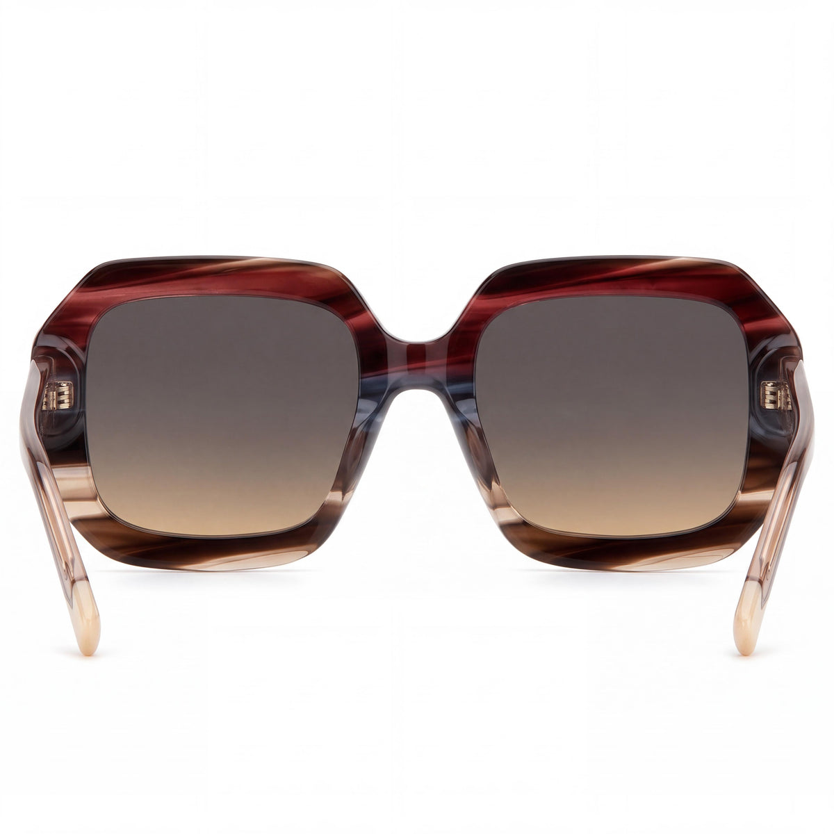 M Missoni 0113/s Women's Square Full Rim Acetate Brown Horn Red Gradient UV Protected Sunglasses 53mm, Photo 4