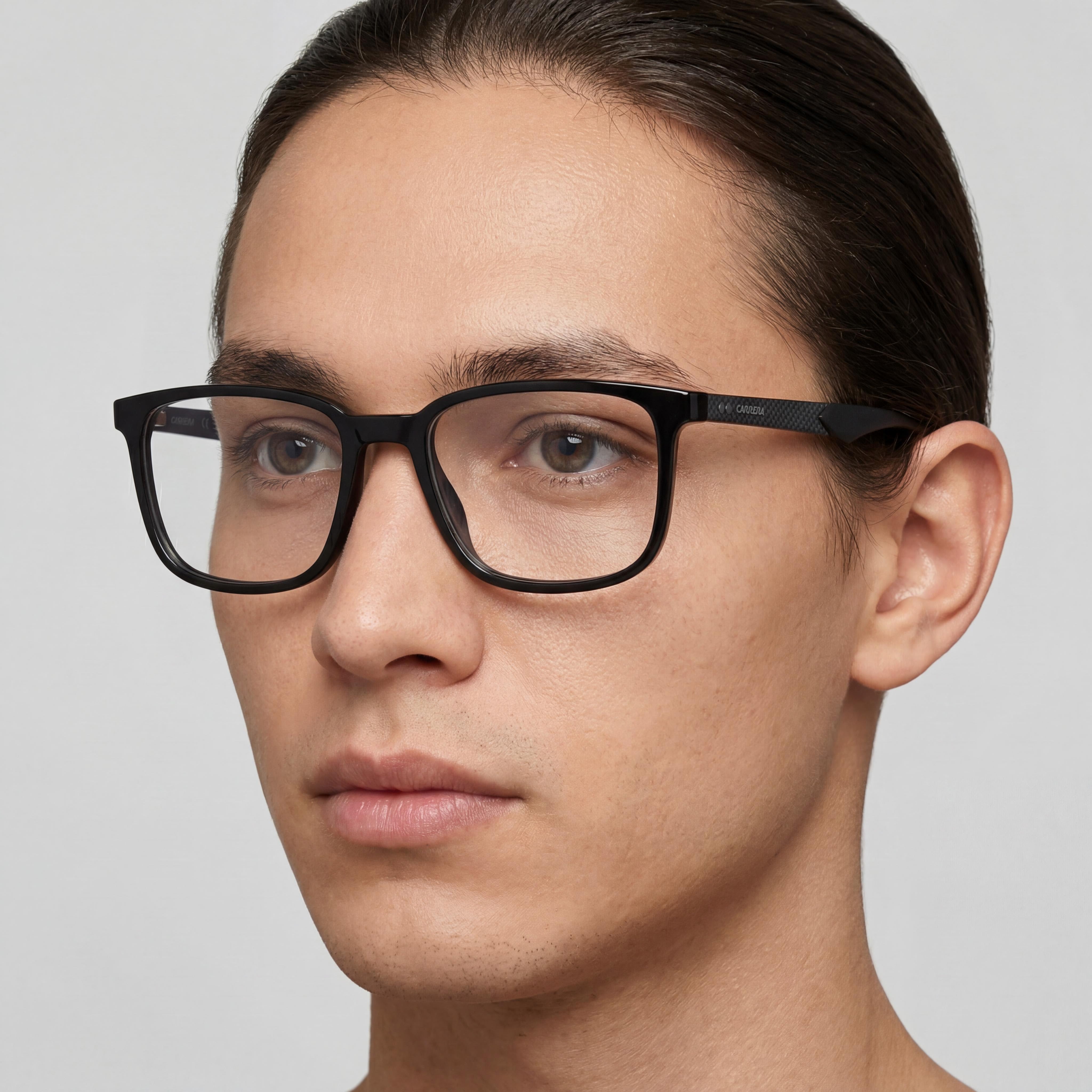 Carrera 8847 Unisex Black Acetate Front Carbon Fiber Temples Eyeglasses 54mm, Photo 3