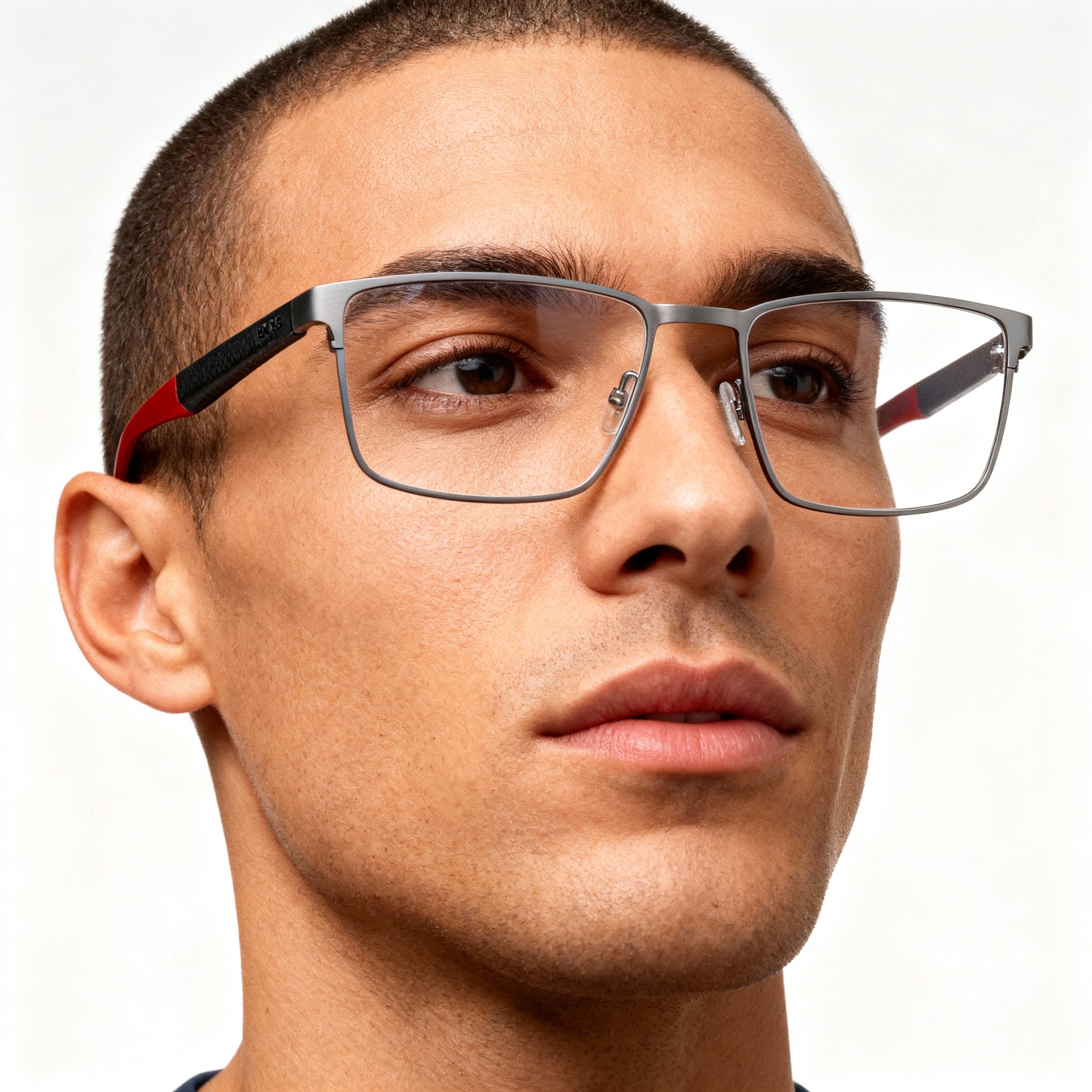Gafas ópticas Hugo Boss BOSS 1488 para hombre, estilo casual, en metal rojo rutenio, talla 55-18-145, Photo 4