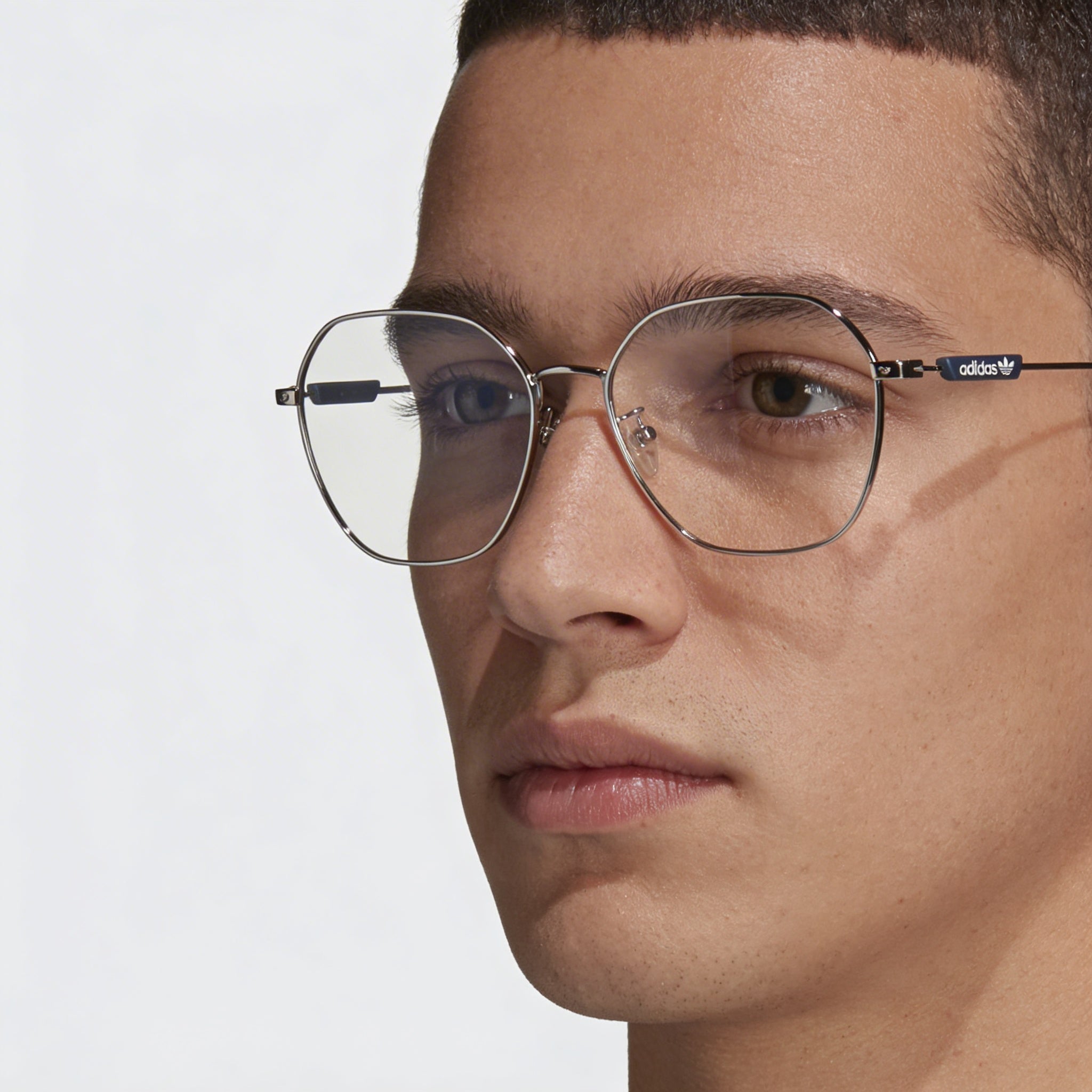 Adidas OR5034 Casual Men's Shiny Palladium Metal Optical Frames 58mm Lens Width, Photo 3