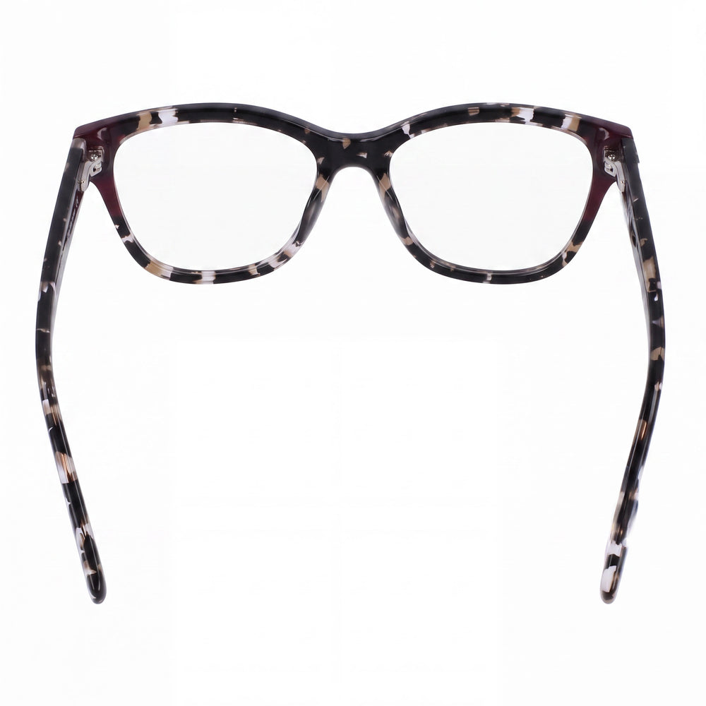 DKNY Women's Classic Acetate Frame Eyewear with Polycarbonate Lenses, Black Tortoise Plum, Lens Width 53mm