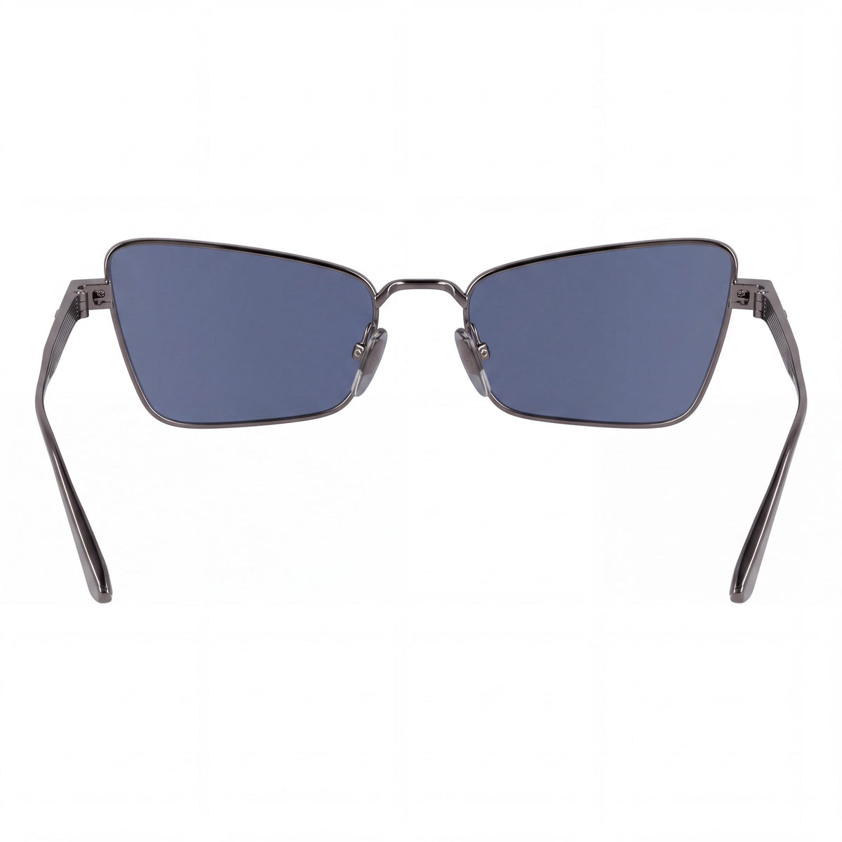 Calvin Klein Ck24110s Women's Butterfly Metal Light Gunmetal Sunglasses with Light Blue Lenses 53mm, Photo 3