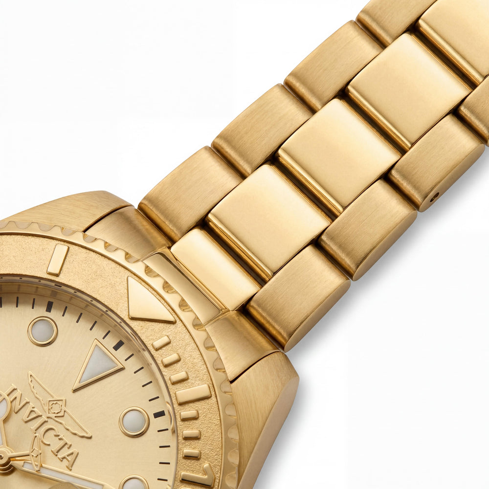 Invicta Pro Diver 69521 Reloj de cuarzo de precisión unisex de acero inoxidable tono dorado de 47 mm