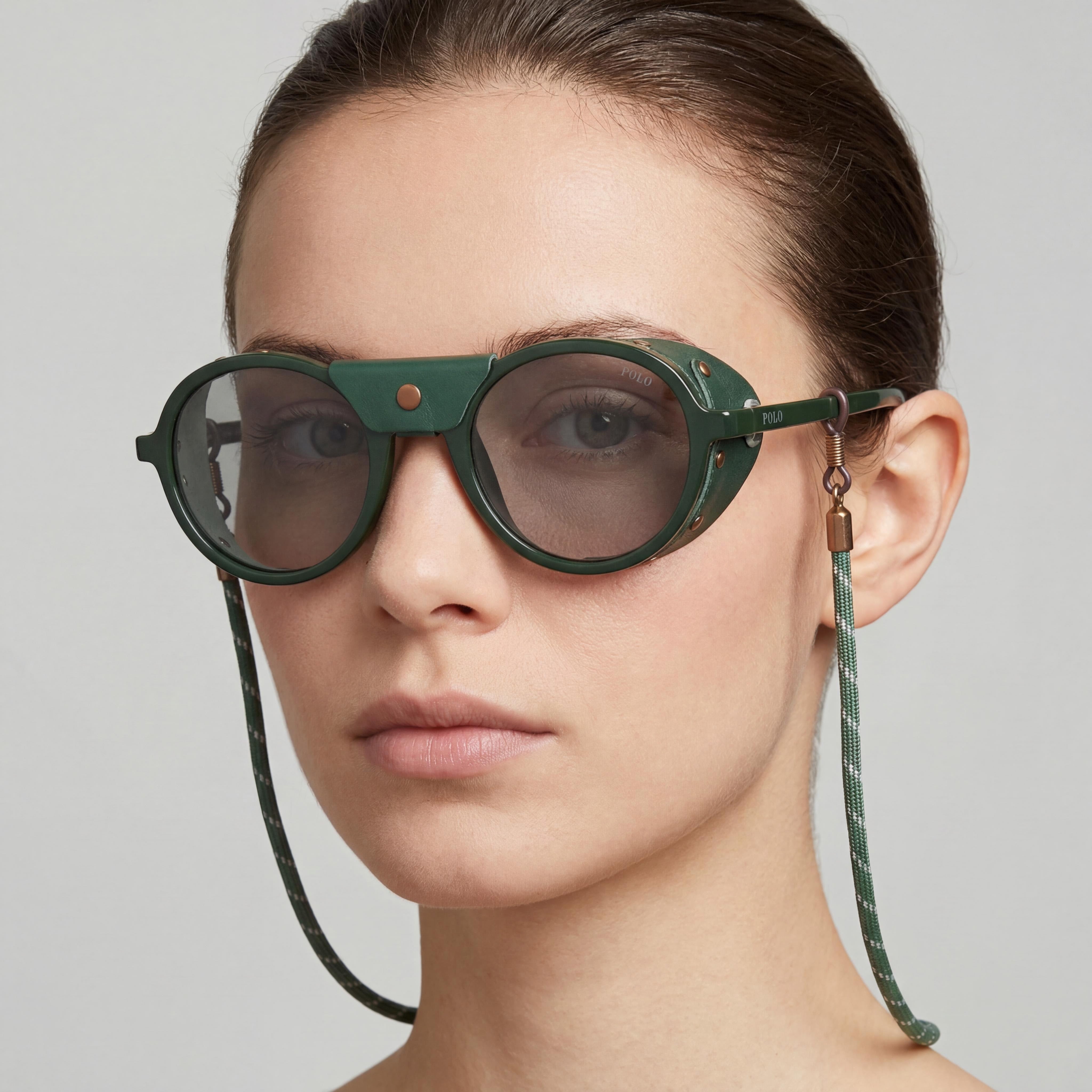 POLO RALPH LAUREN Gafas de Sol para Mujer Ph4216qu Ajuste Universal Plástico Verde Brillante con Lentes Grises Claros Espejados en Plata Protección UV 52mm, Photo 5