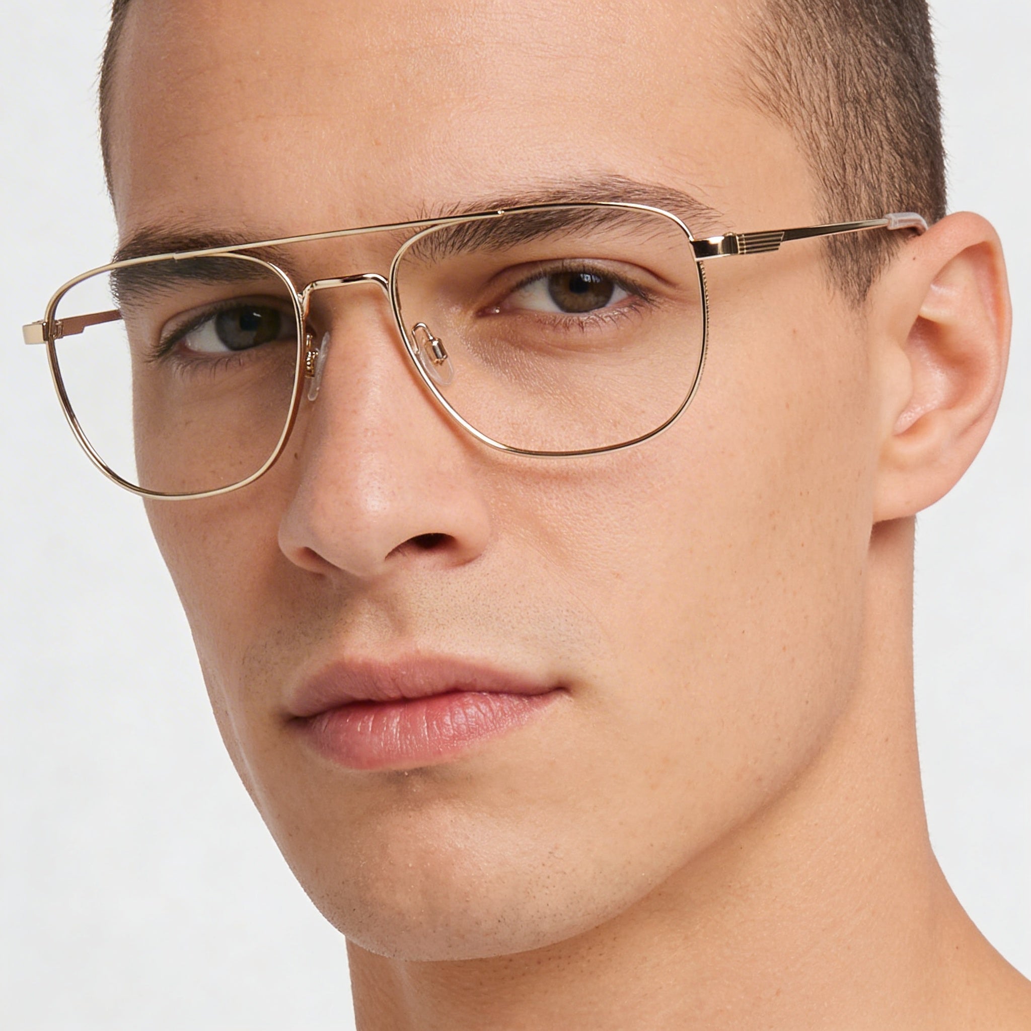 Gafas Oftálmicas de Oro Flexon Casual para Hombres con Lentes de Plástico, Ancho de Lente 52mm, Puente 17mm, Patilla 145mm, Photo 5