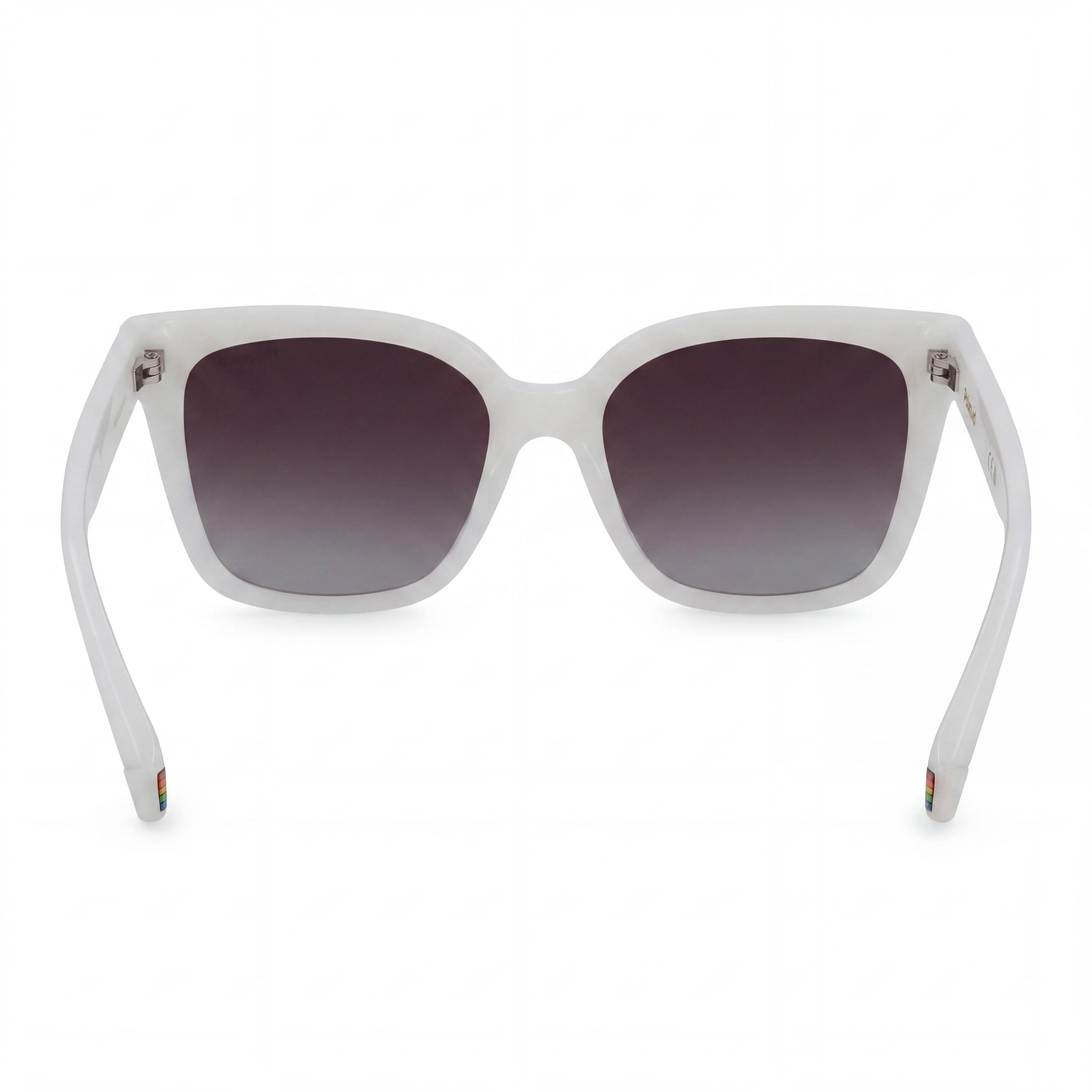 Polaroid Modern Women's Sport UV Protected Polarized Brown Shaded Lenses White Polycarbonate Frame Sunglasses 54mm, Photo 4