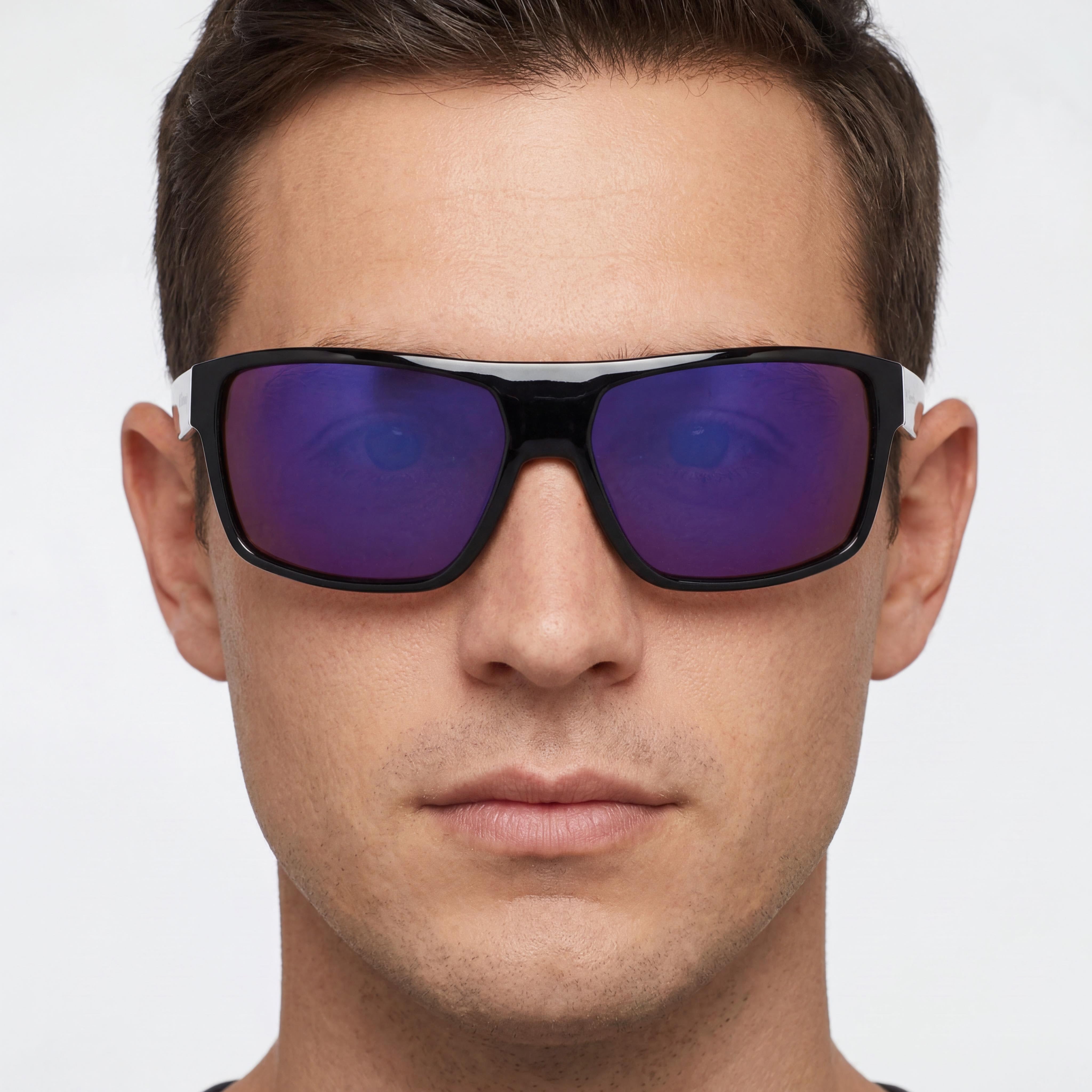 Columbia C571sp N Fairbanks Men's Polarized UV Protection Plastic Sunglasses Black Blue Mirror 62mm, Photo 4