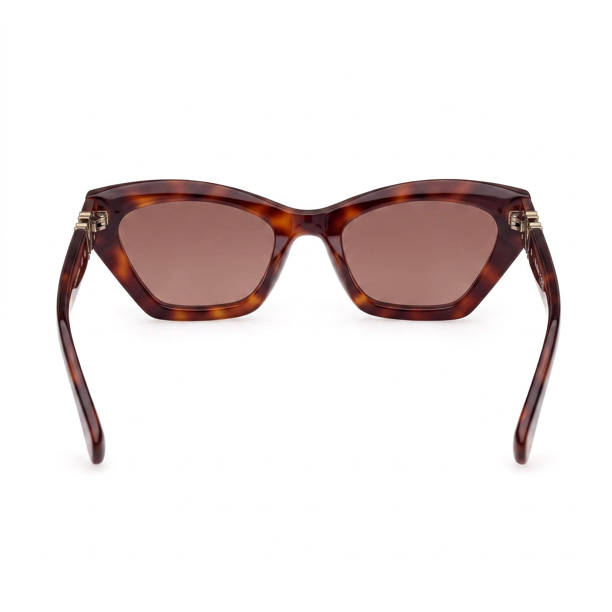 MaxMara Women's Casual Sunglasses, Dark Havana Plastic Frame, Brown Lenses, 52mm, UV Protection, Photo 4