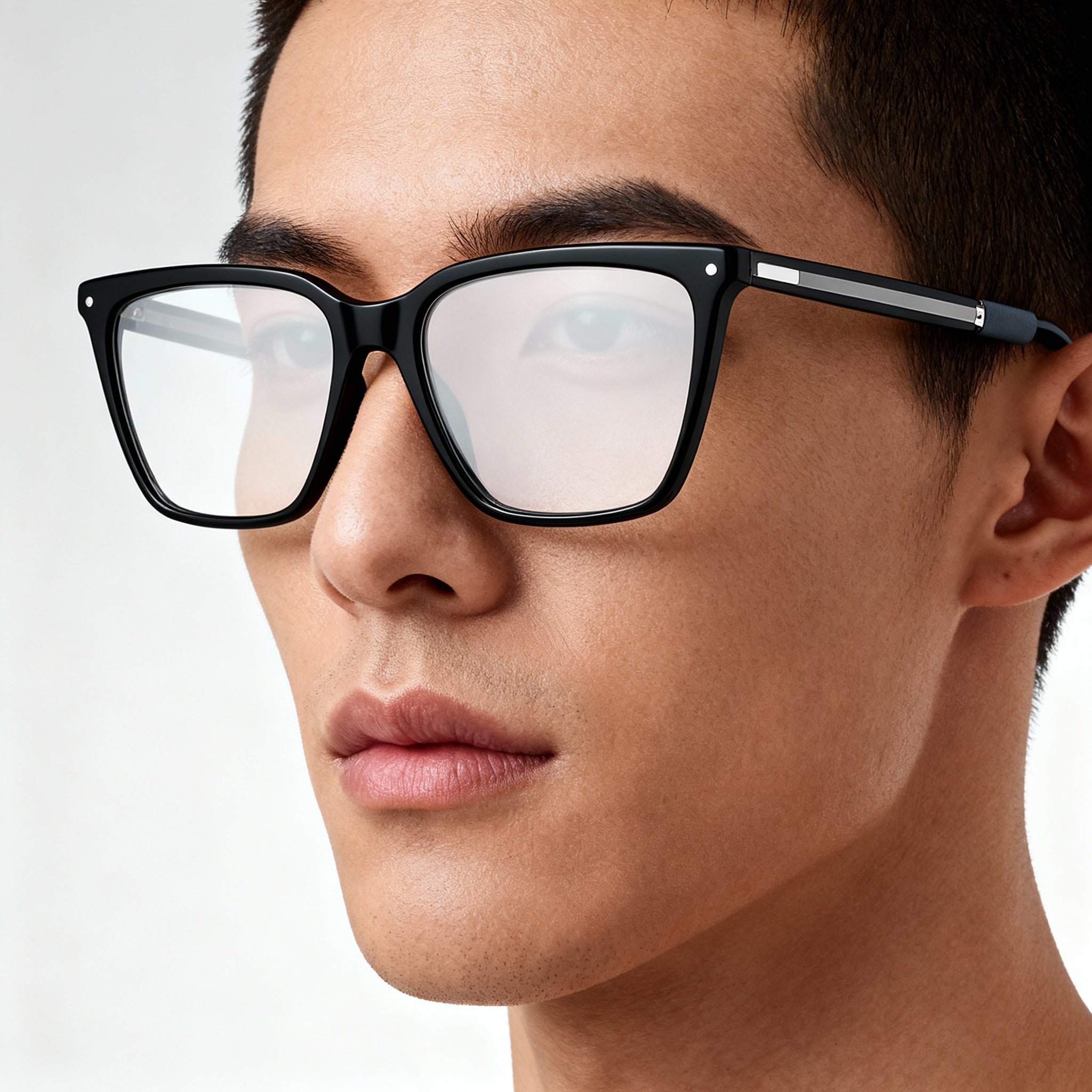 Calvin Klein Ck23513 Unisex Acetate Optical Eyeglasses with Black Frame and Black Lenses, 54mm, Photo 4