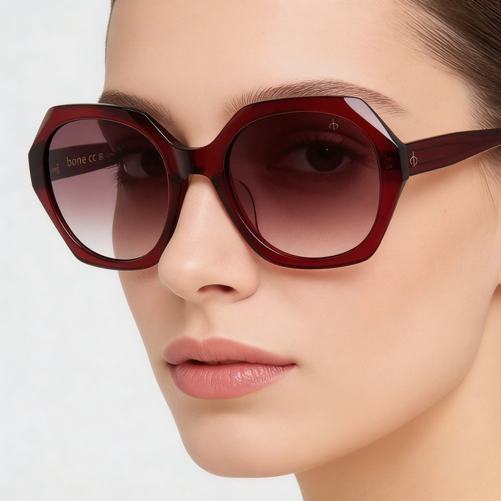 Gafas de sol Rag & Bone Modern Heritage para mujer, burdeos/rosa, policarbonato ecológico, protección UV, 55 mm