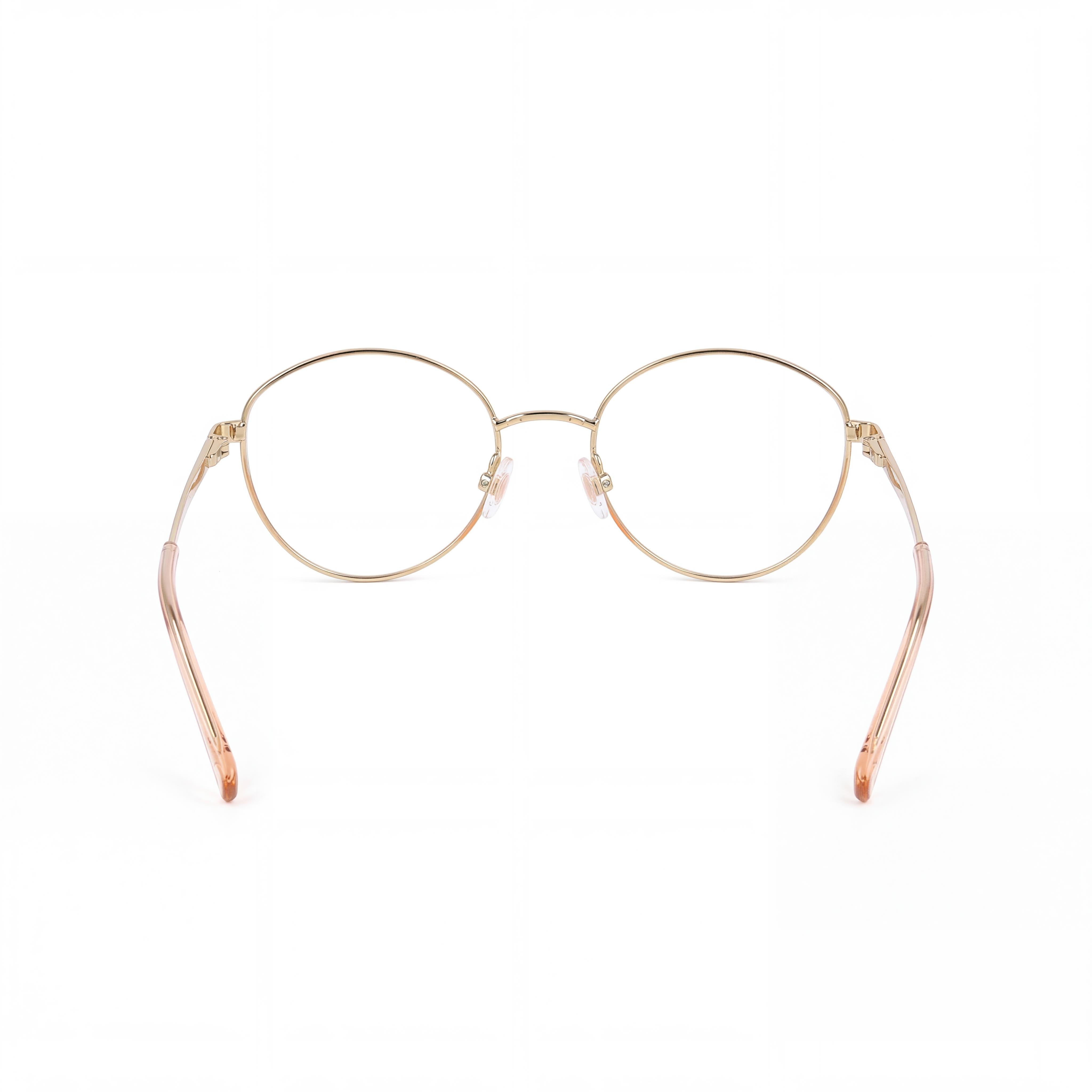 Gafas ópticas M Missoni Color Line Collection MMI 0024 para mujer, de ojo de gato, de acero inoxidable color oro melocotón 53-18-140 mm, Photo 3