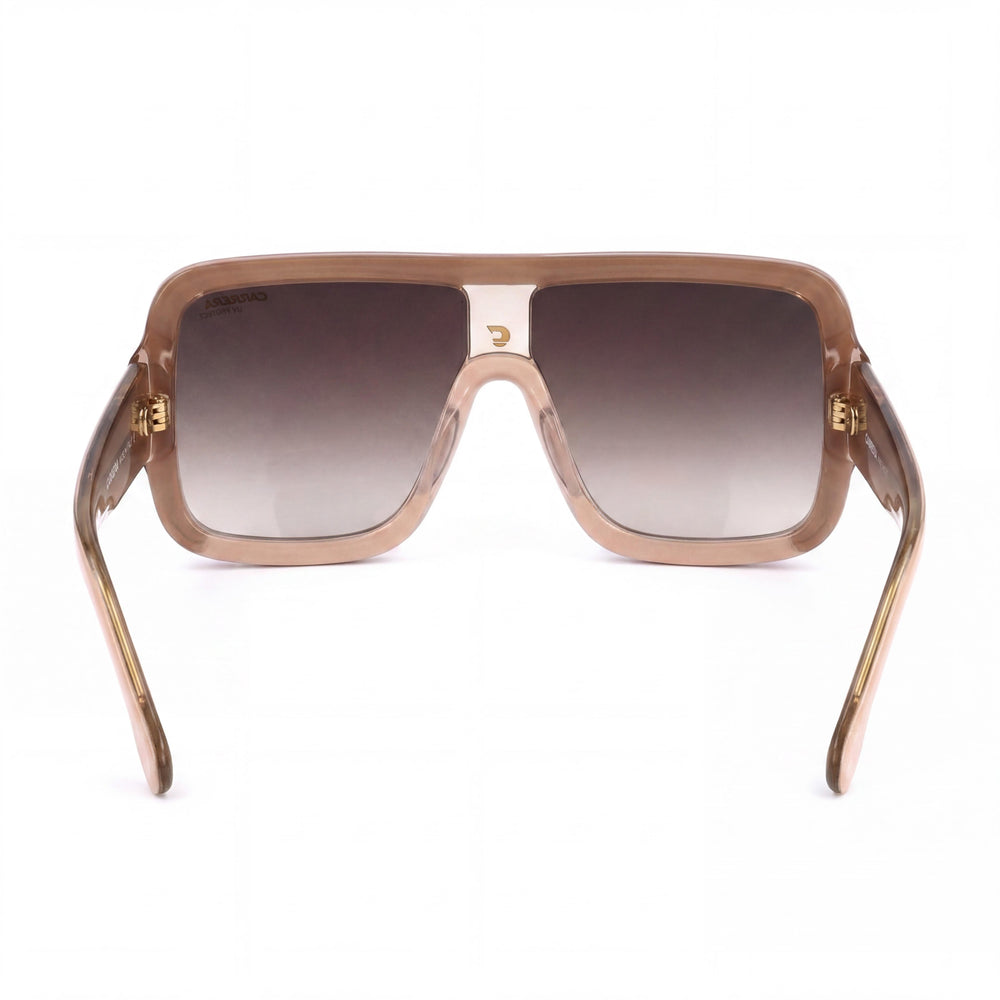 Carrera Classic Women's Sunglasses with Beige Brown Shaded Acetate Frame and Gradient Brown Lenses 62mm