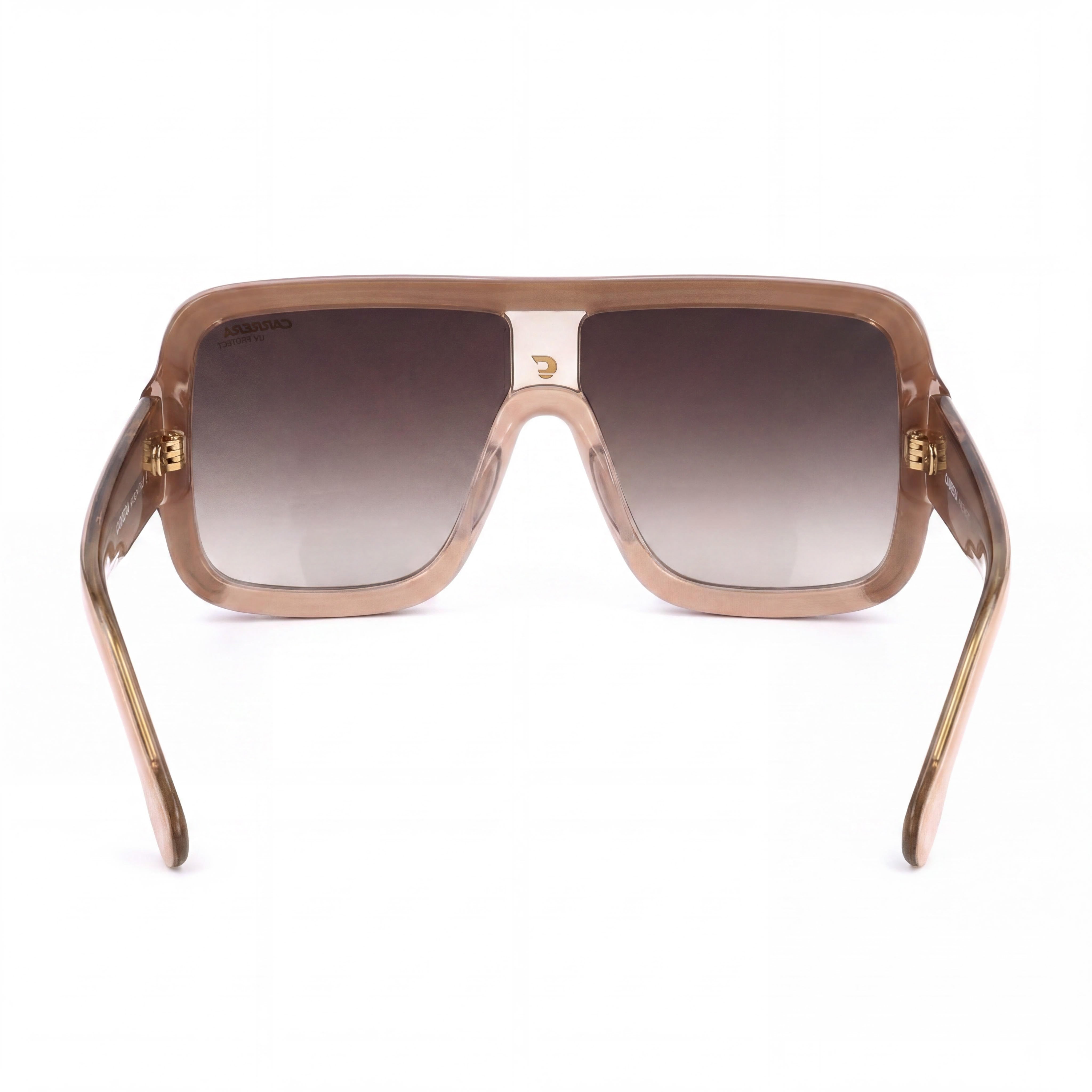 Carrera Classic Women's Sunglasses with Beige Brown Shaded Acetate Frame and Gradient Brown Lenses 62mm, Photo 3