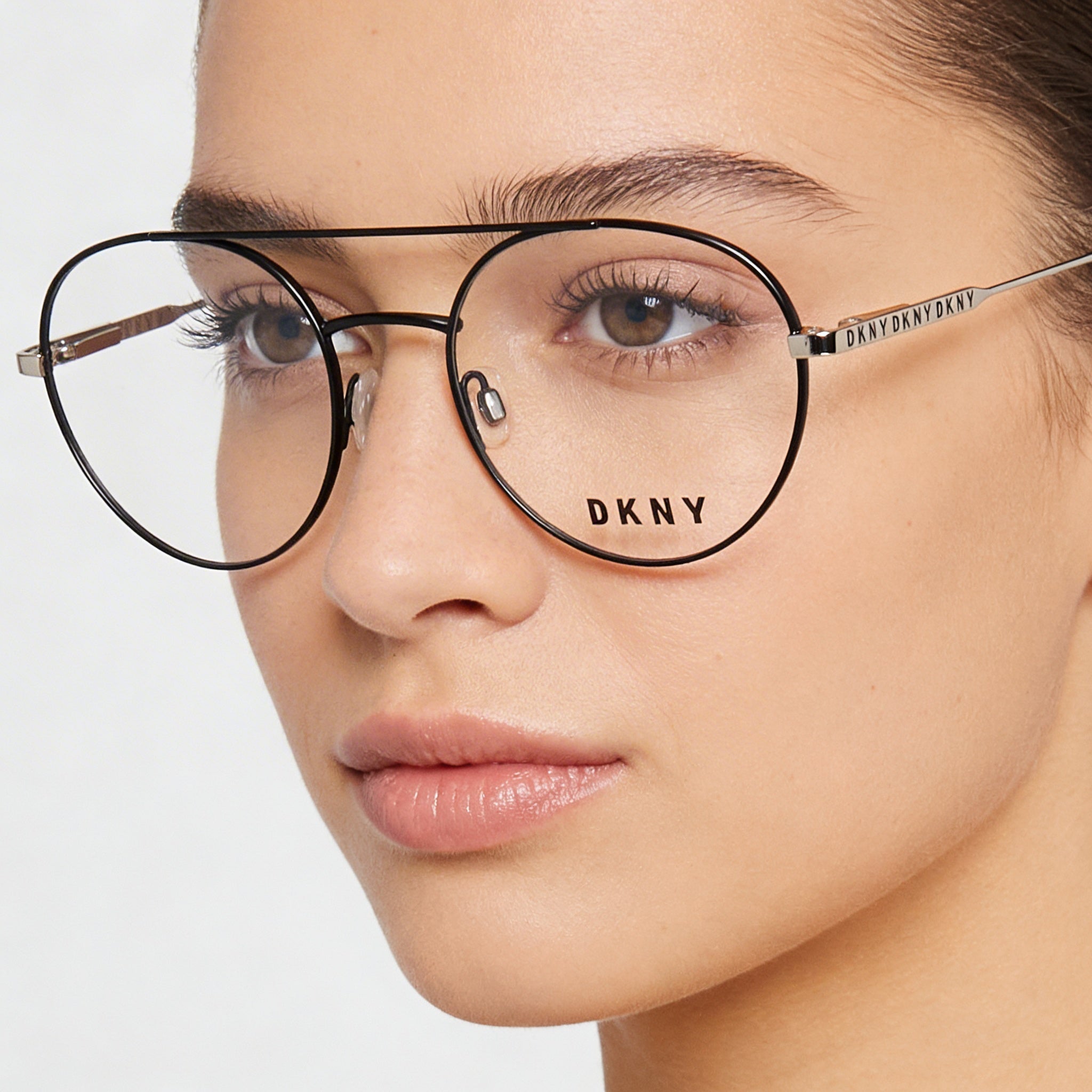DKNY Modern Women’s Brown Rose Gold Alloy Steel Frame Polycarbonate Non-Polarized 51mm Sunglasses, Photo 4