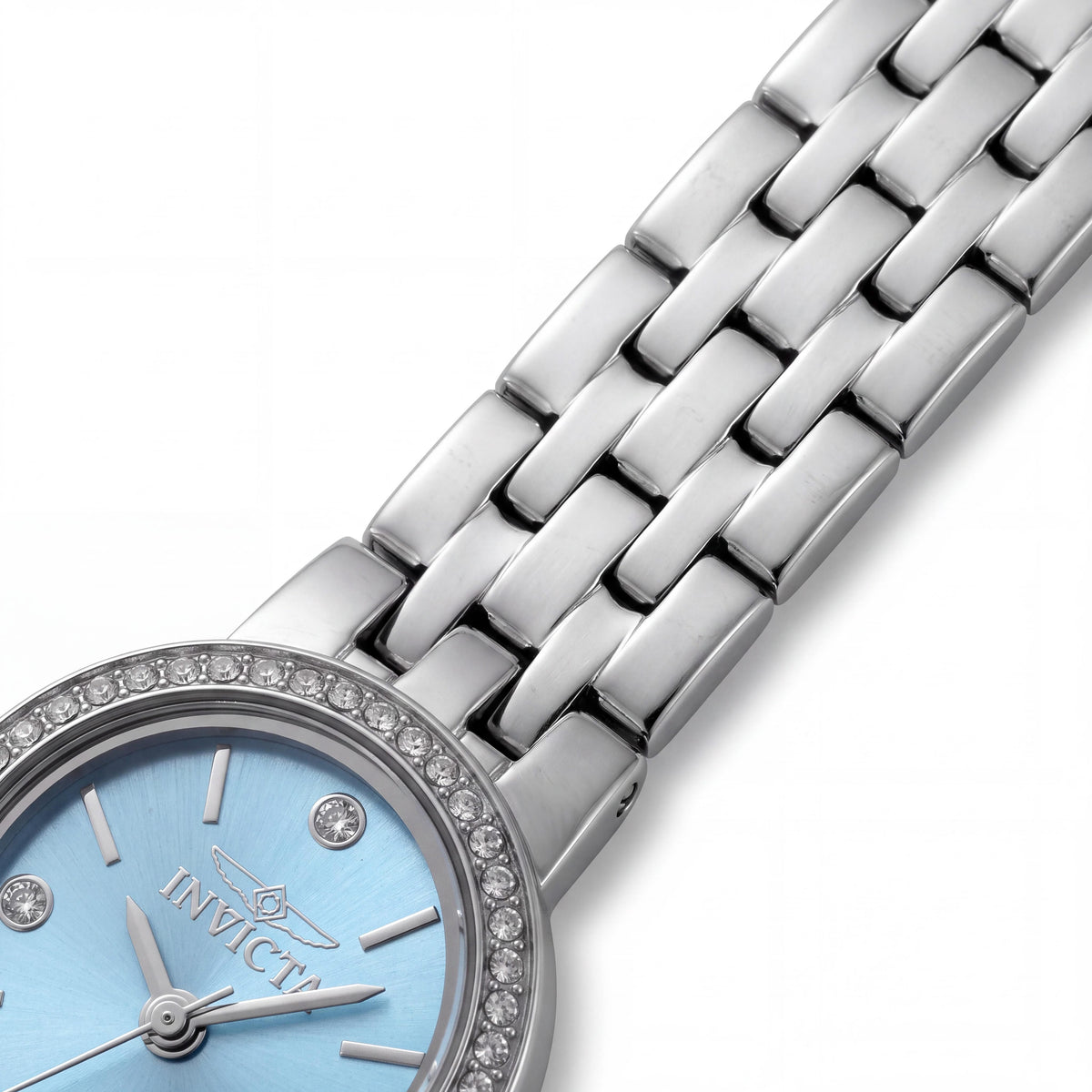 Reloj Invicta Angel 49073 de cuarzo de acero inoxidable para mujer, esfera azul, caja de 20 mm, resistente al agua 3 ATM, Photo 3