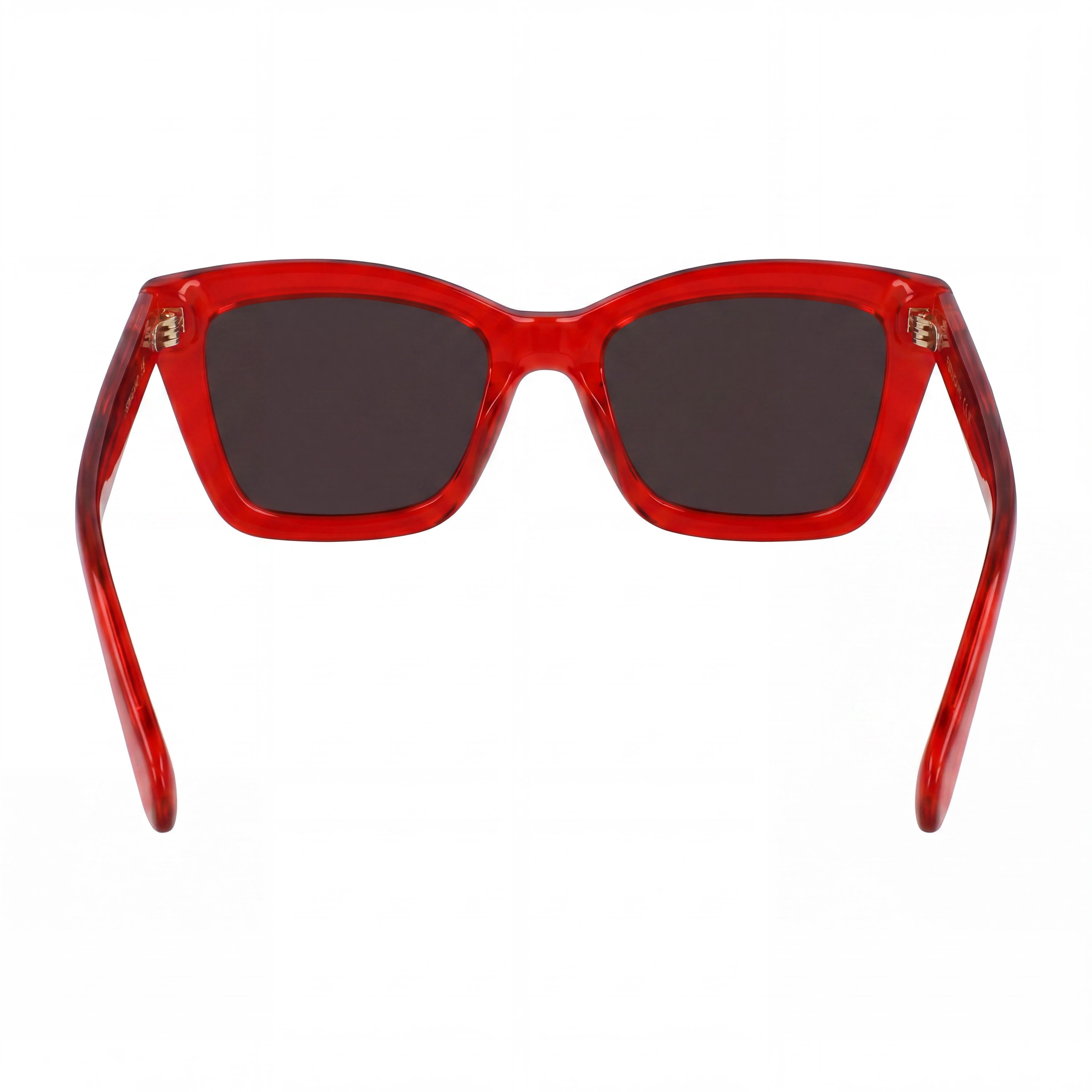 Gafas Ferragamo Sf2039se para mujer con montura de acetato rojo transparente y lentes grises sólidas de 53 mm, Photo 4