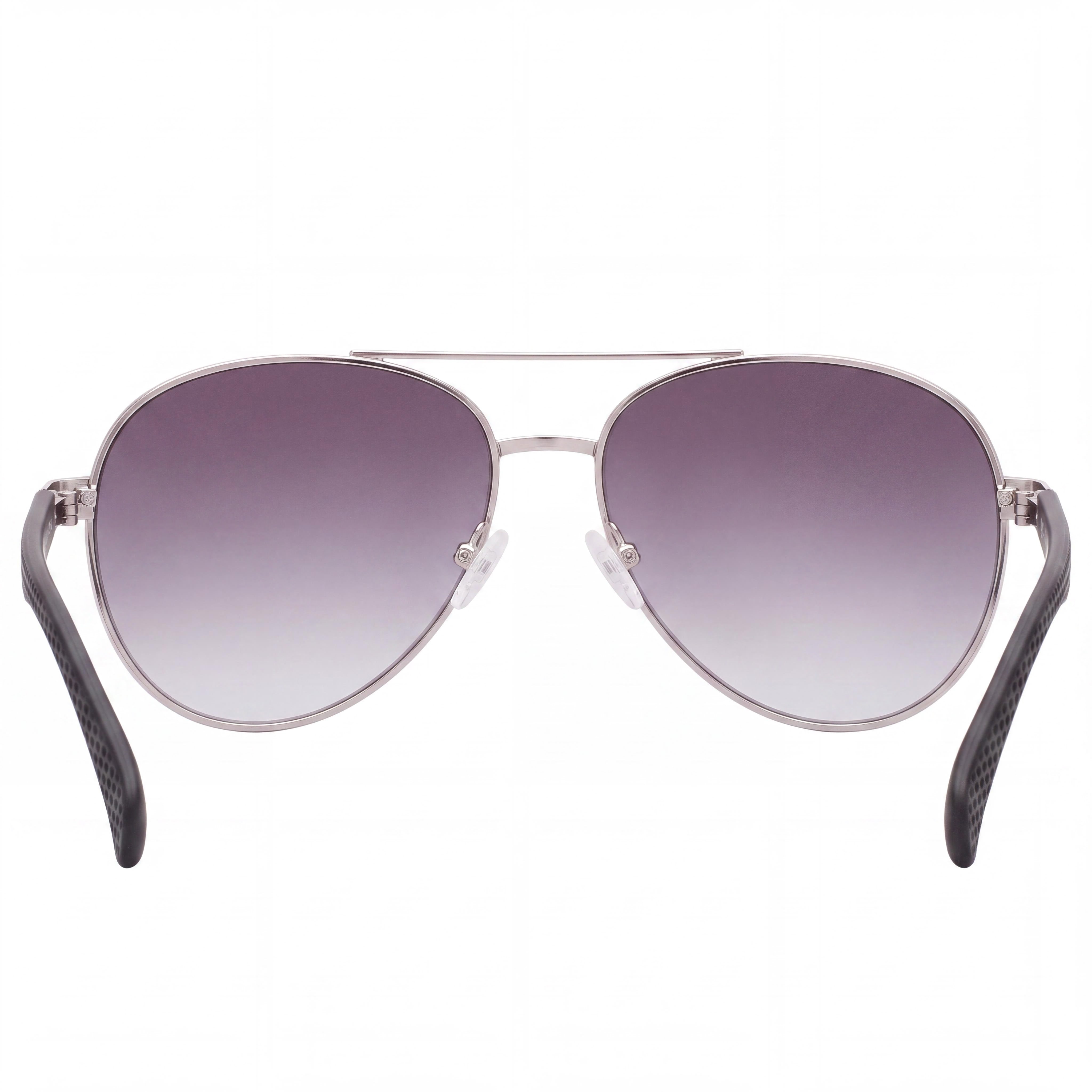Kenneth Cole REACTION Kc1318 para mujer, montura piloto de metal, níquel claro brillante, lentes humo degradado, protección UV, 52 mm, Photo 4