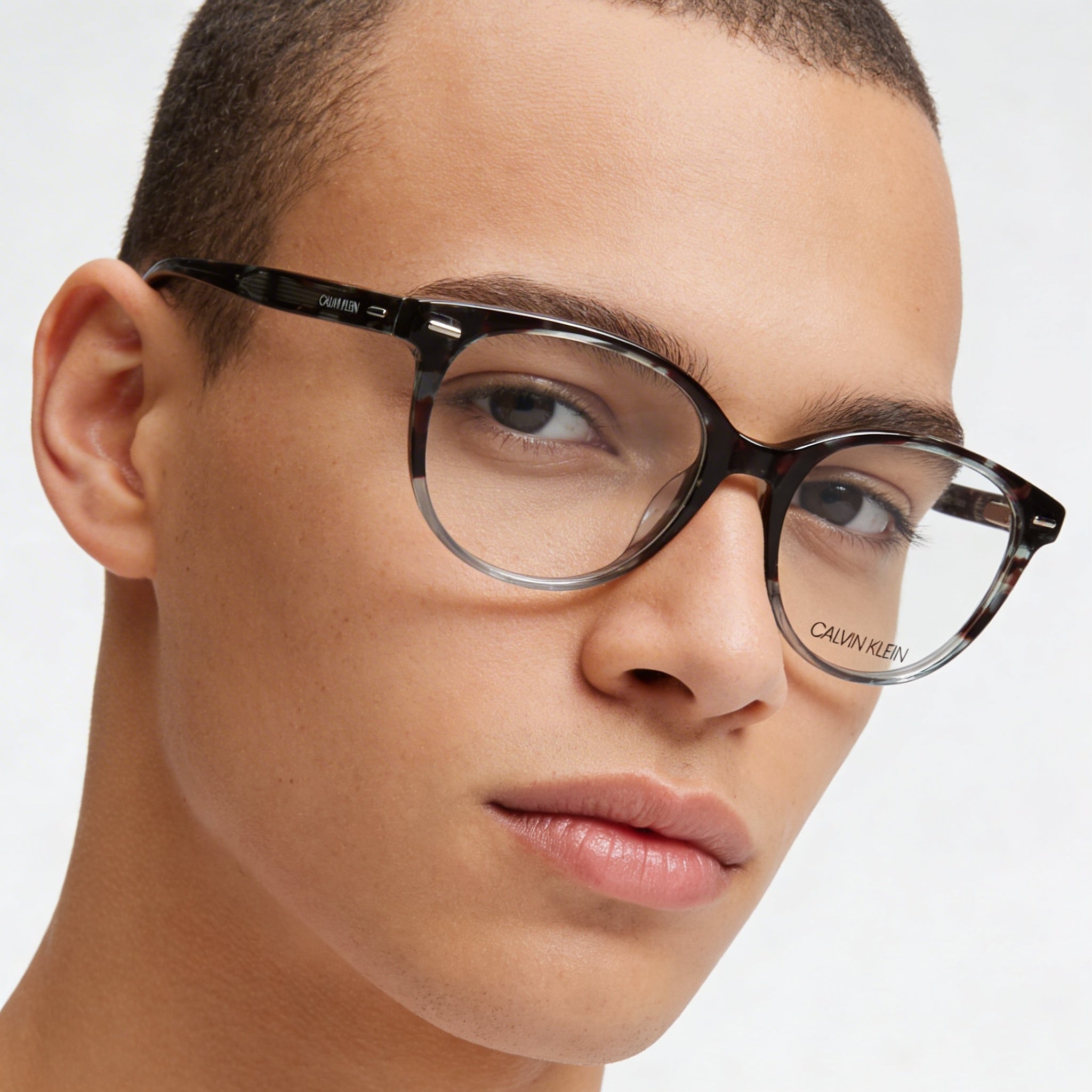 Calvin Klein Eyewear Unisex Aqua Tortoise Alloy Steel 51mm UV Protection Non-Polarized, Photo 4