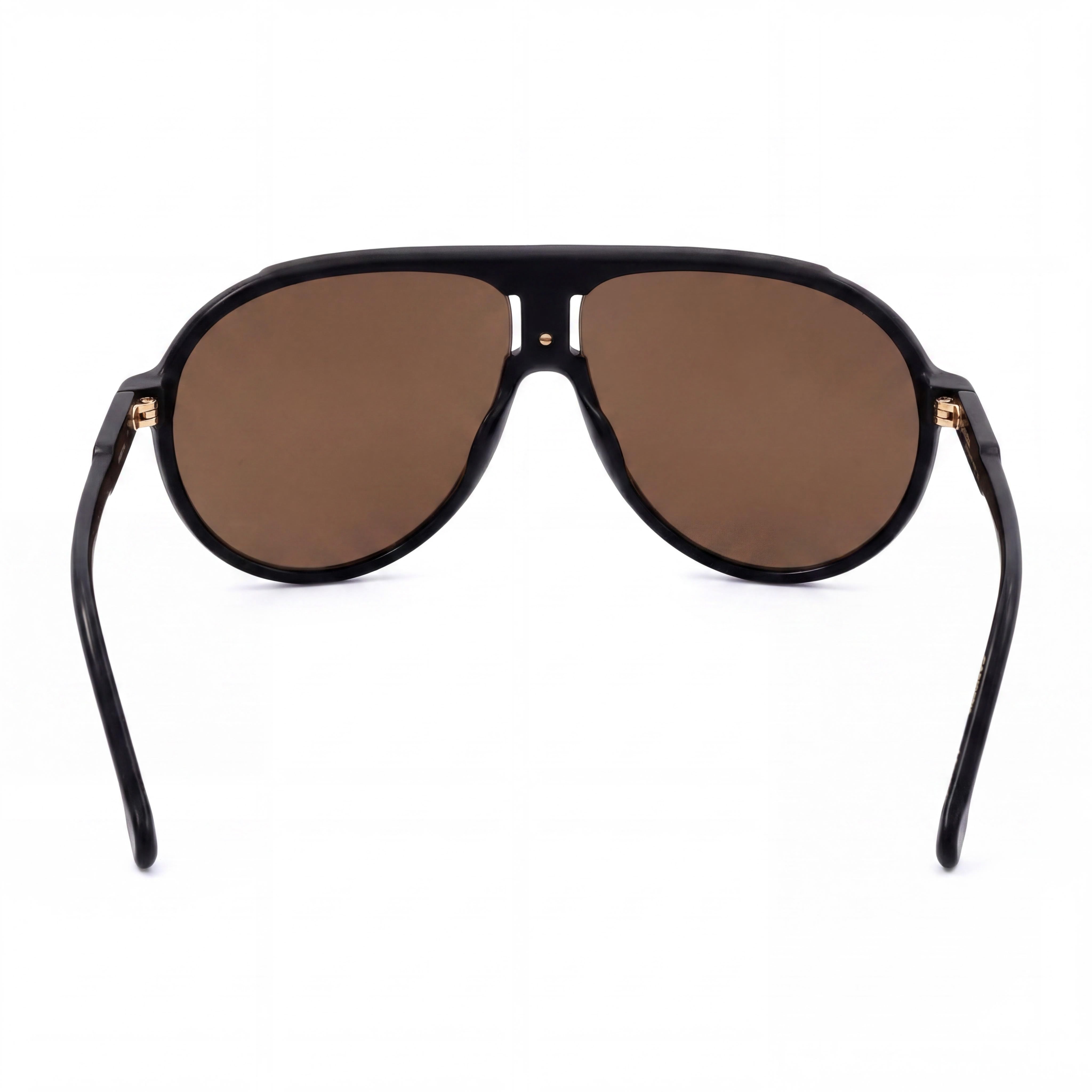 Carrera Casual Men's Black Gold Injection Propionate Sunglasses, 100% UV Protection, Gold High Contrast Antireflex Lenses 62mm, Photo 4