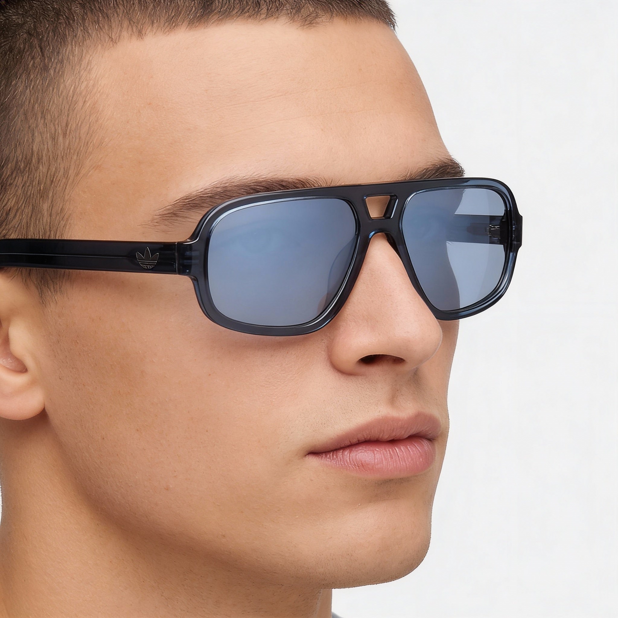 adidas Originals Or0134 Men's Blue Plastic Frame UV 400 Polycarbonate Non-Polarized Eyewear 55mm, Photo 4