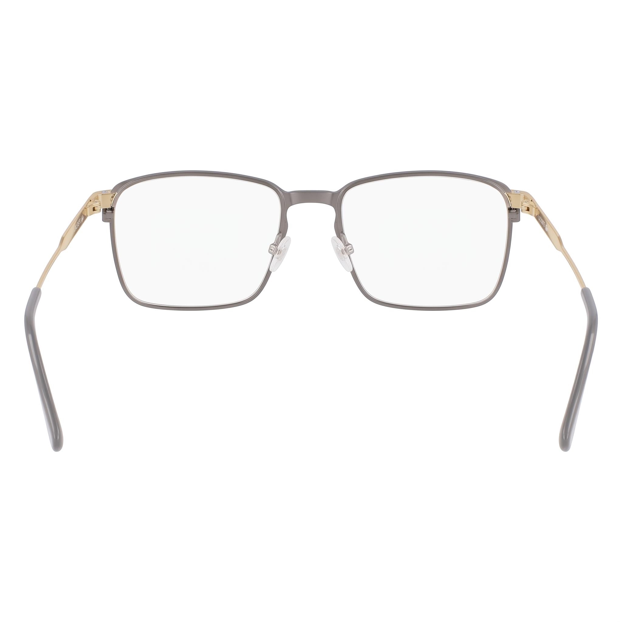 Gafas casuales Lacoste para hombre con montura negra mate y lentes de plástico transparentes, 54 mm de ancho de mica, Photo 4