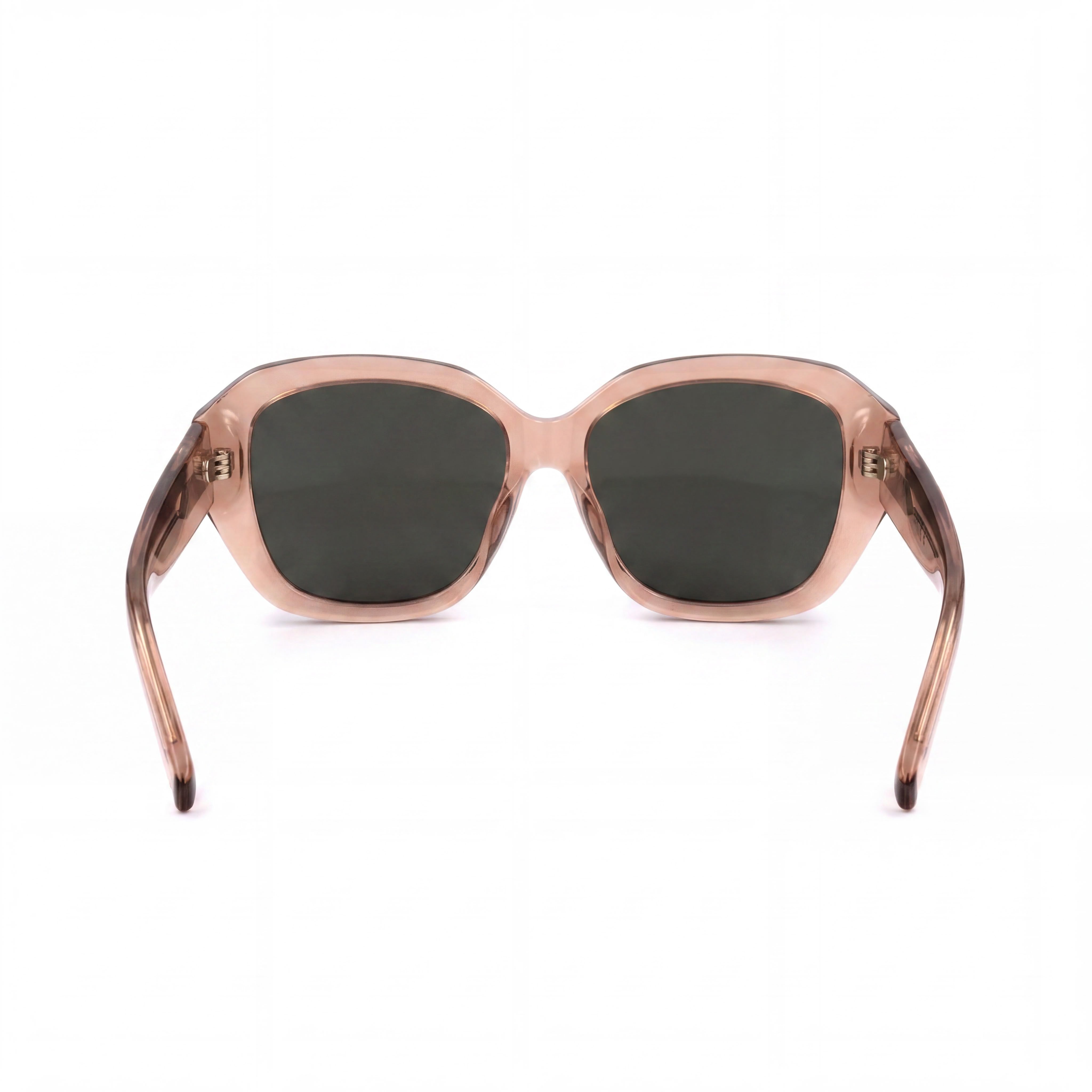 Givenchy Casual Women's Shiny Orange Plastic, Green Lens, 100% UV Protection Sunglasses 56mm, Photo 4