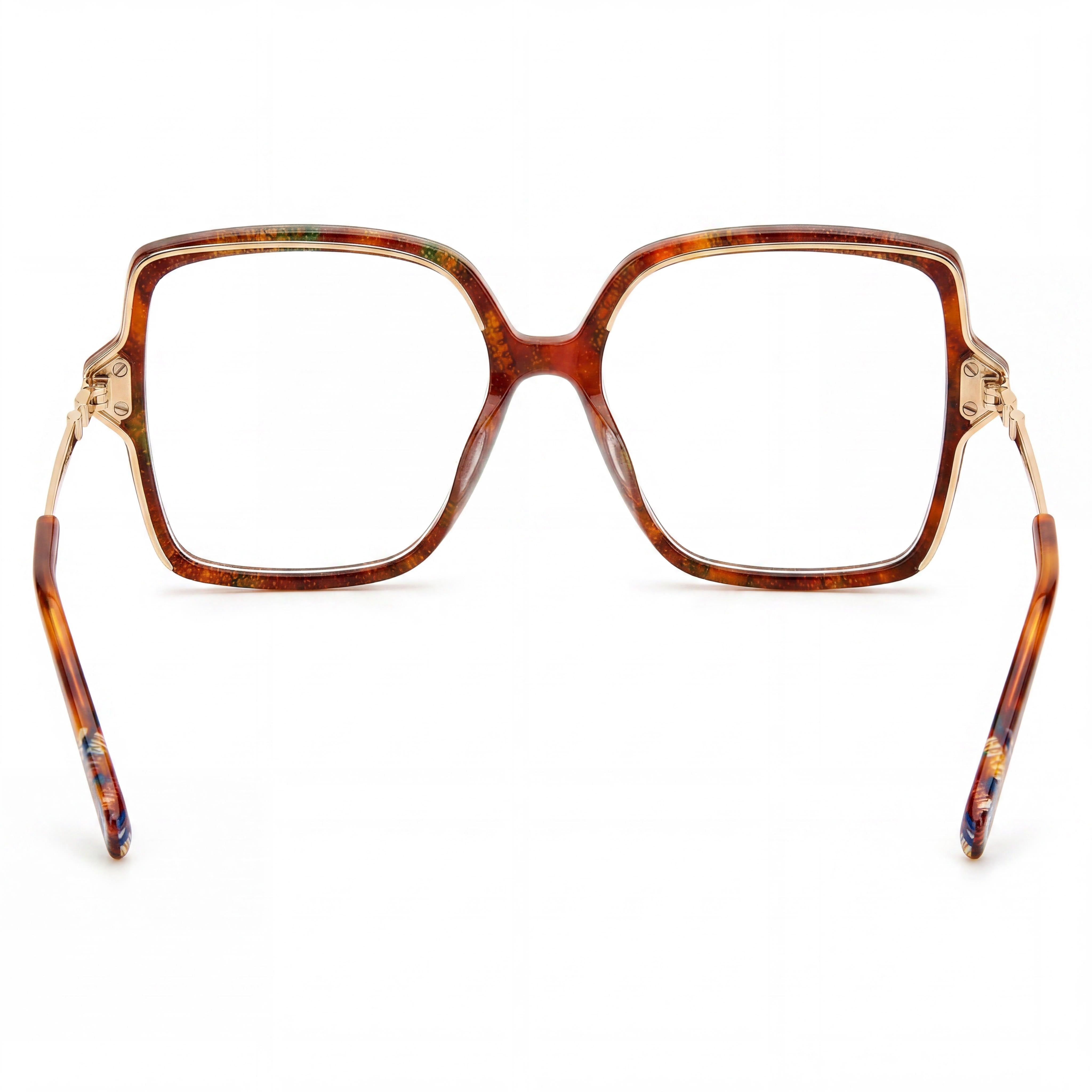 Gafas ópticas cuadradas extragrandes de poliamida para mujer de la colección M Missoni Fabric, color azul ahumado, 53-16-140 mm, Photo 3
