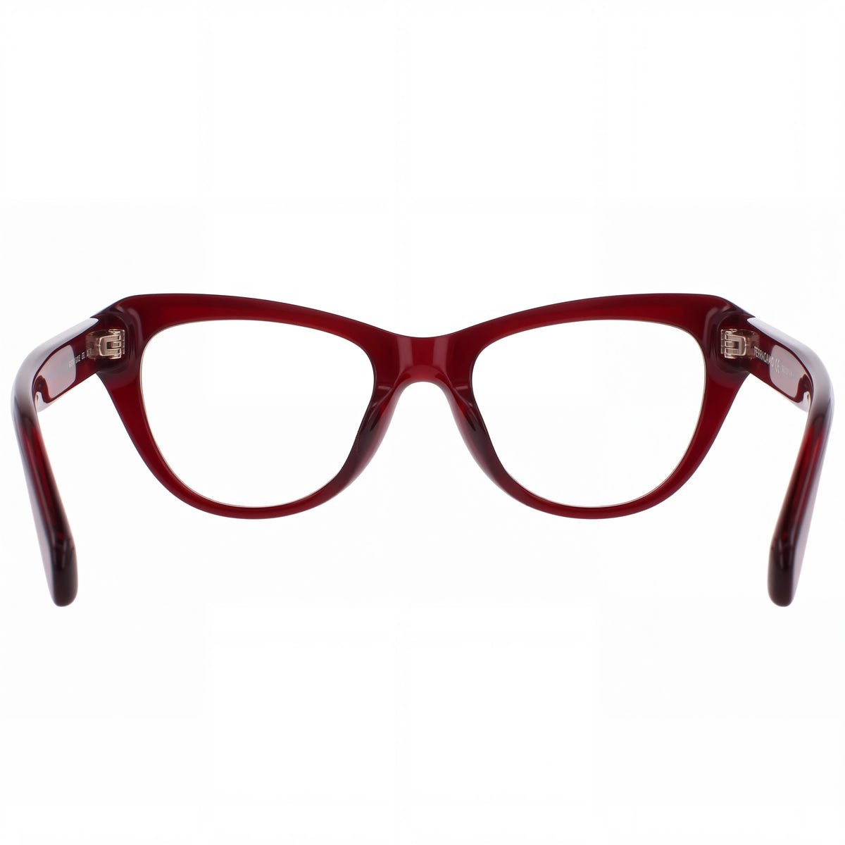 Salvatore Ferragamo SF2989 Women's Plastic Cat Eye Eyeglass Frames Transparent Red 51mm, Photo 3