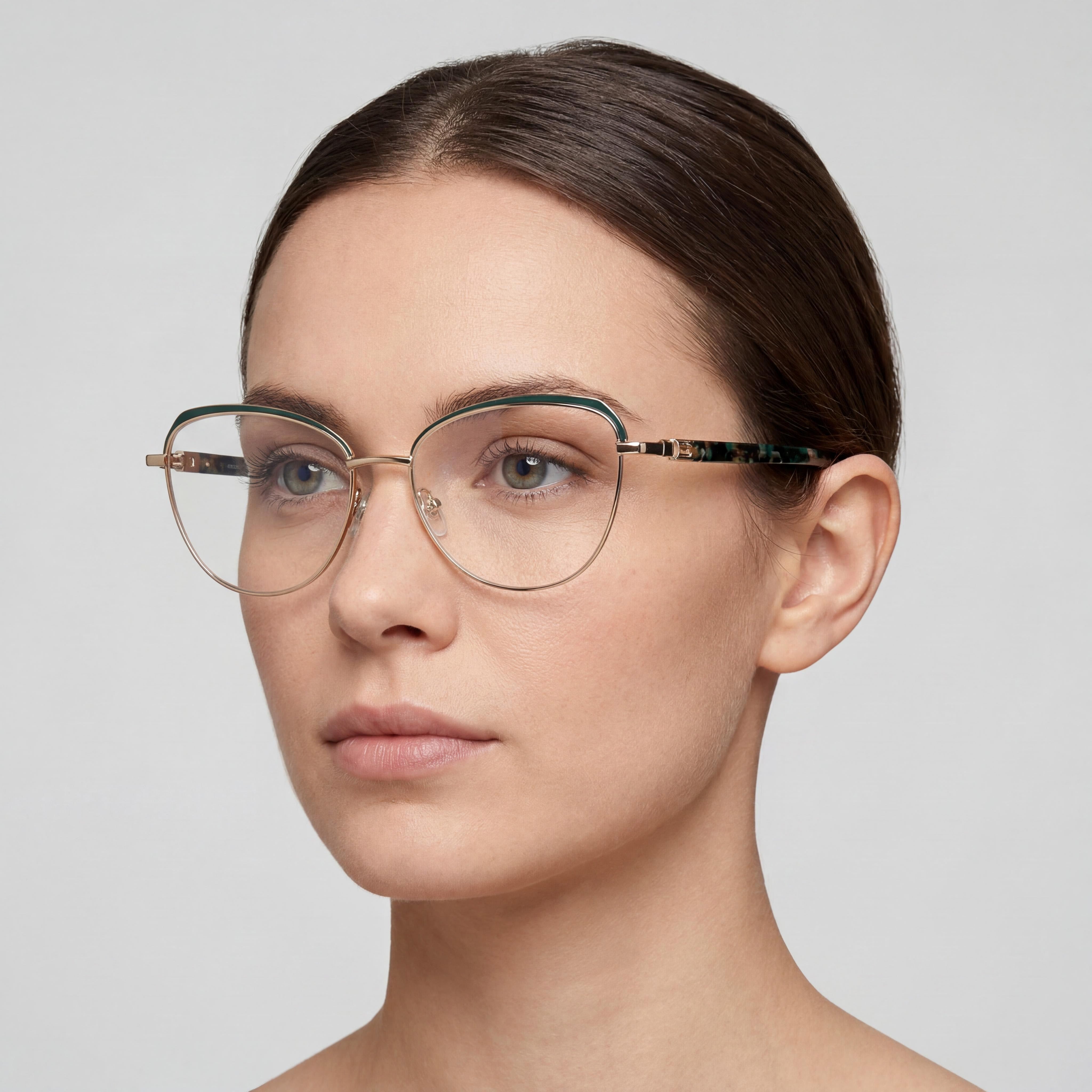 GUESS Gu2982 Women's Dark Green Metal Frame Sunglasses with Dark Green Polycarbonate Lenses 53mm, Photo 5
