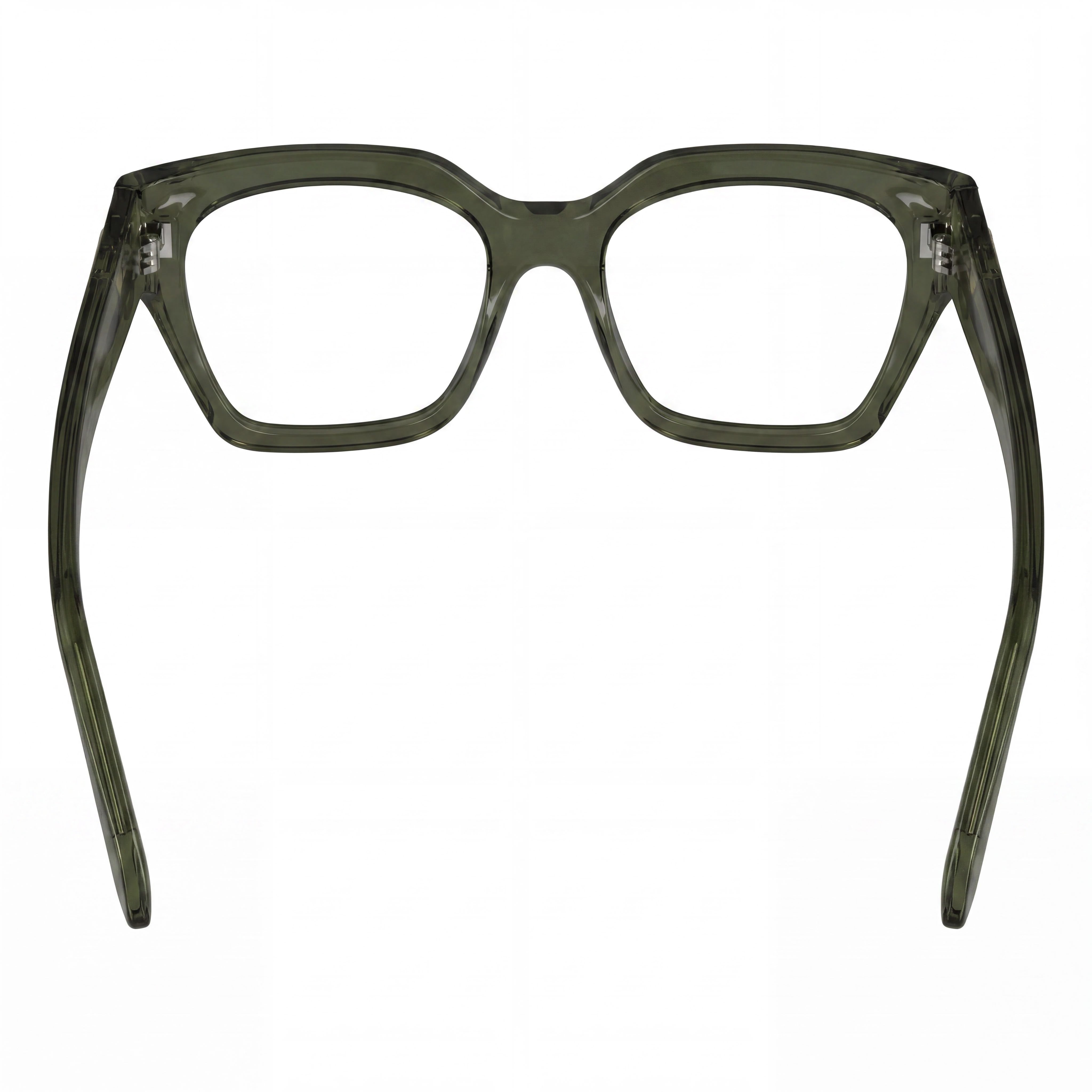 Ferragamo Men’s SF2983 Injected Acetate Eyewear, Transparent Khaki Frame, Multicoloured Lenses 53-18-140, Photo 4