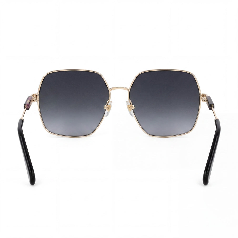 Gafas de sol Marc Jacobs casual para mujer, amarillas y grises, armazón de acero inoxidable, lente gris oscuro degradado de 59 mm con protección UV