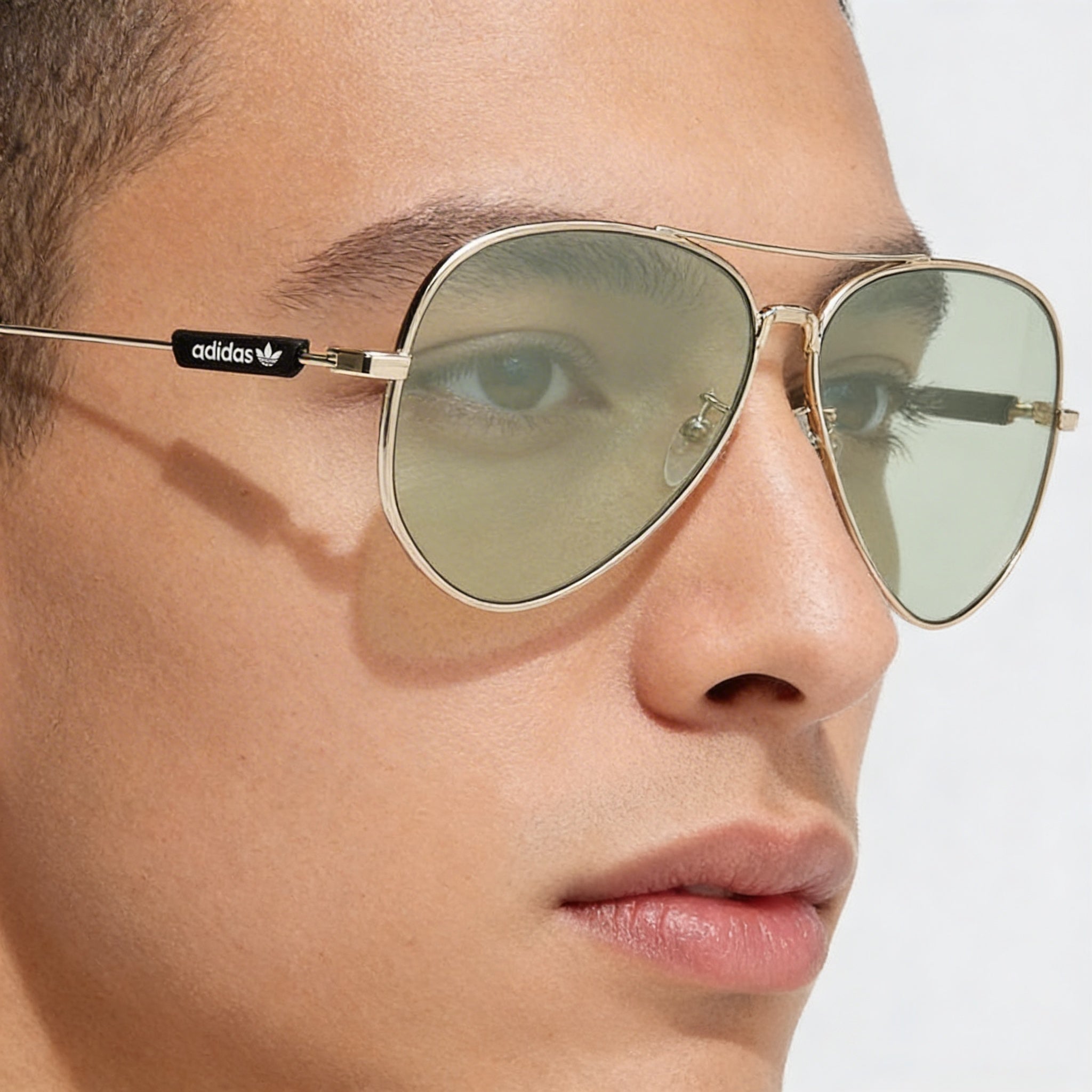 Gafas de sol unisex adidas Casual de acetato en color oro rosa y verde con protección UV de 59 mm, Photo 4