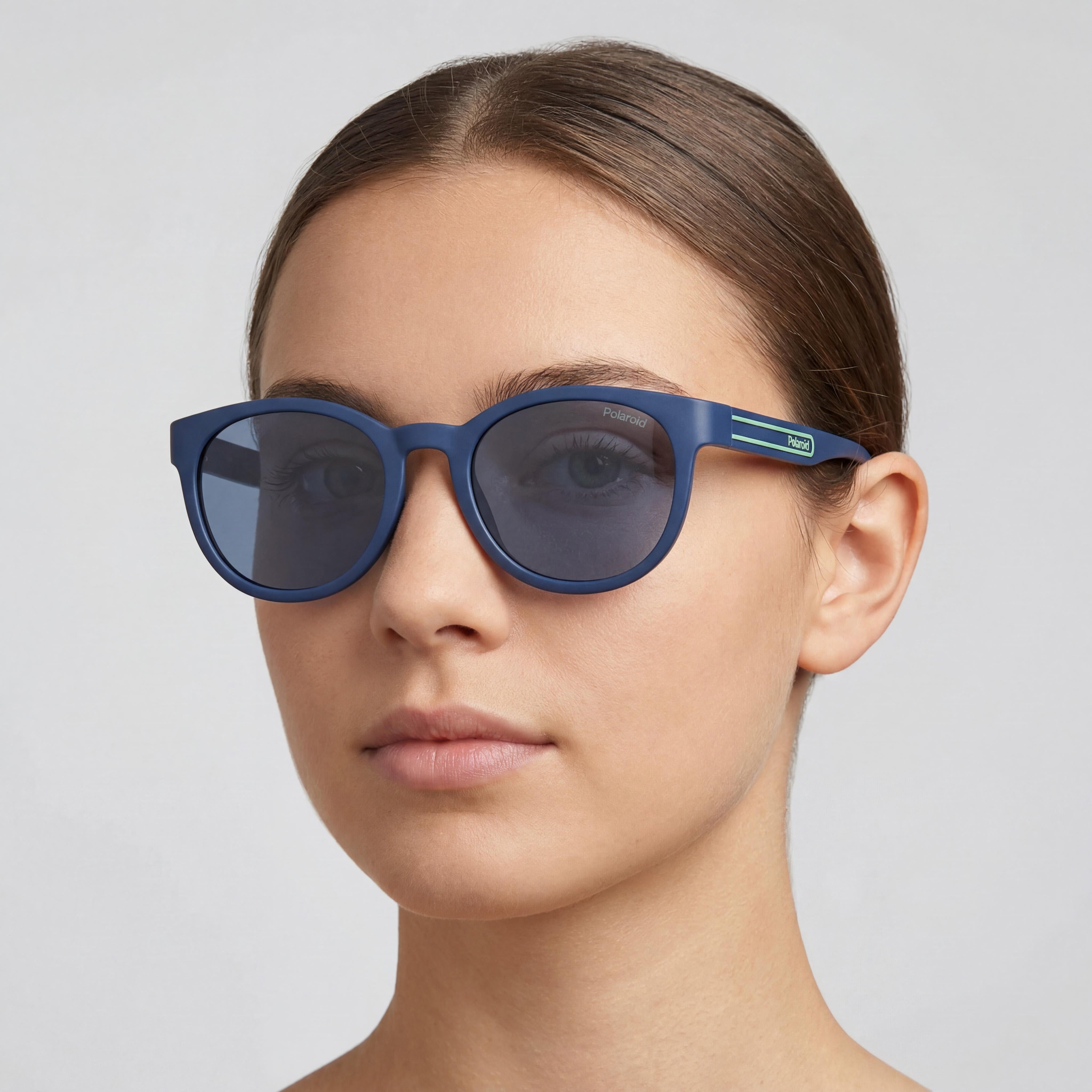 Polaroid Modern Unisex Blue Polycarbonate Frame UV Protection TAC Lens Sunglasses 52-20-140mm, Photo 4