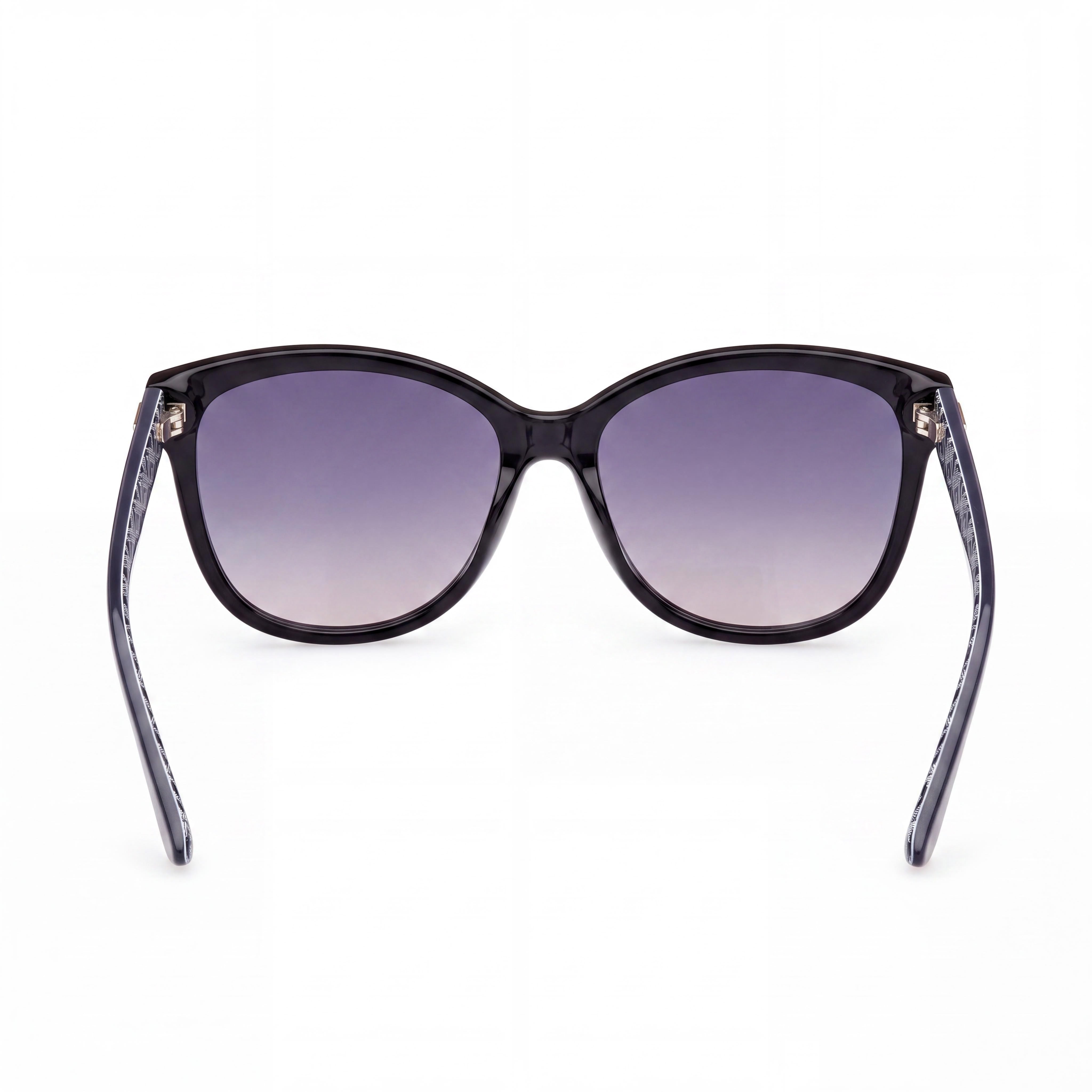 GUESS Women's GU7920 Shiny Black Composite Round High UV Protection Non-Polarized Gradient Smoke Sunglasses 58-15-140, Photo 3